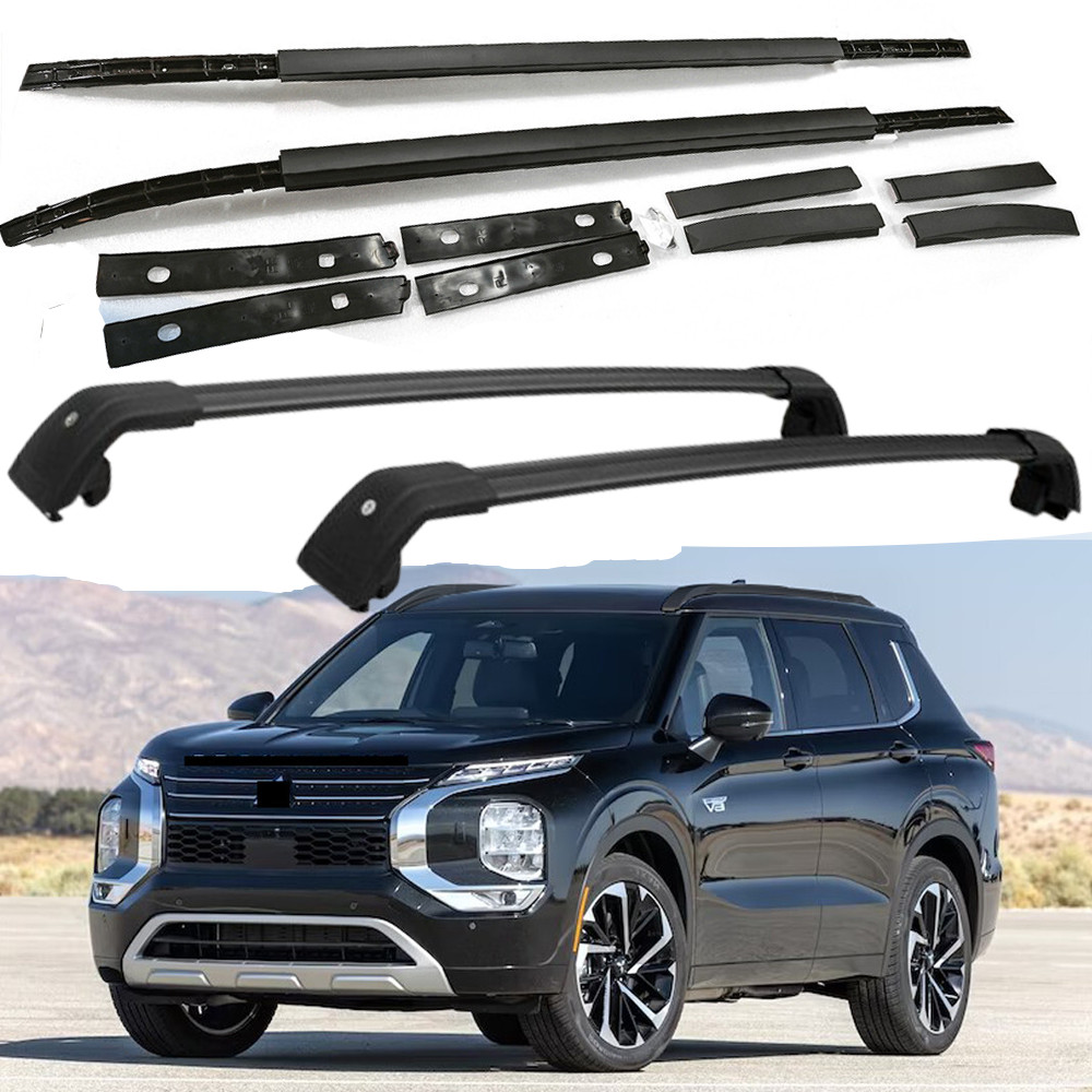 4Pcs Roof Rail Racks crossbar Rack Side Fits for Mitsubishi Outlander 2022-2026 4Pcs Roof Rail Racks crossbar Rack Side Fits for Mitsubishi Outlander 2022-2026