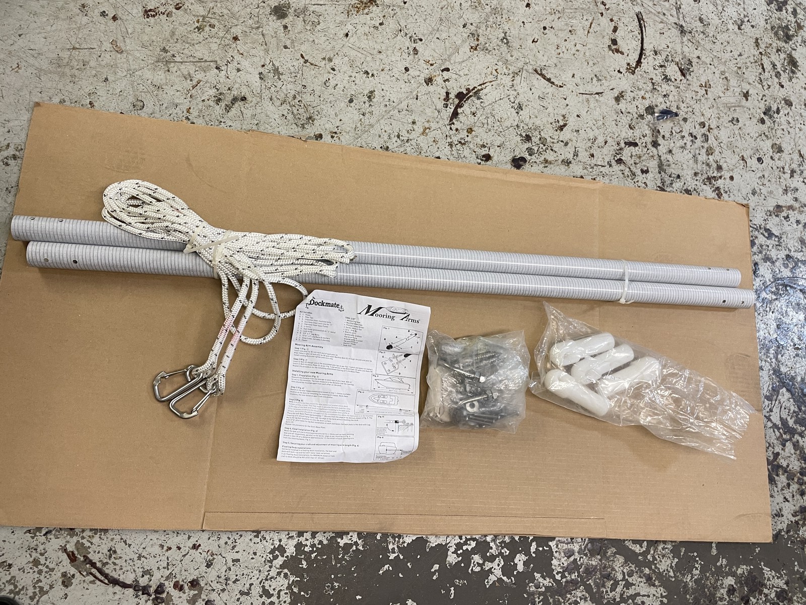 DOCKMATE DE30340 DOCK MOORING WHIP KIT FIBERGLASS 1500 LB PWC 4 FEET