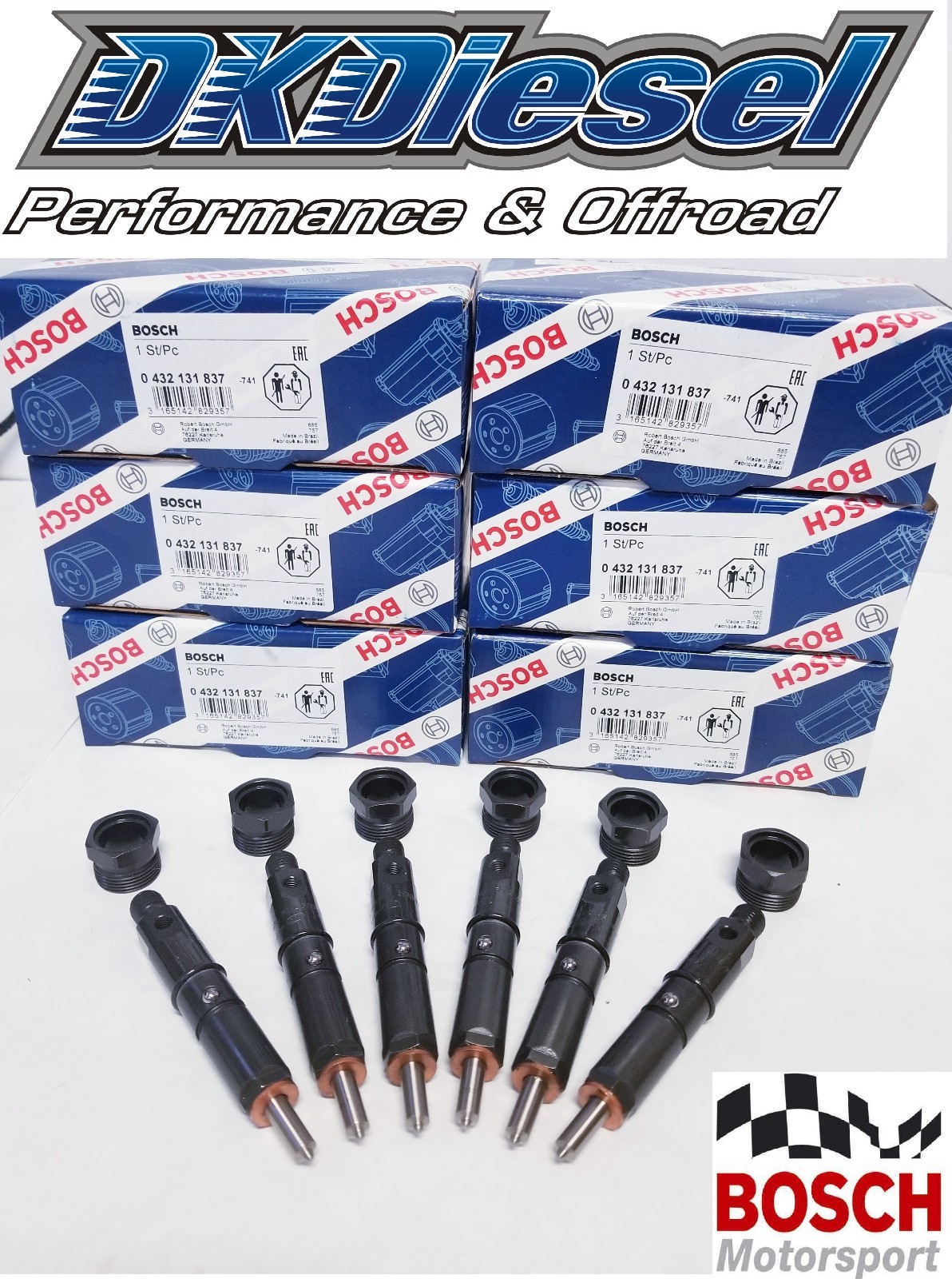 NEW BOSCH Prince Of Darkness 50hp Injector Set First Gen Dodge Cummins 1989-1993