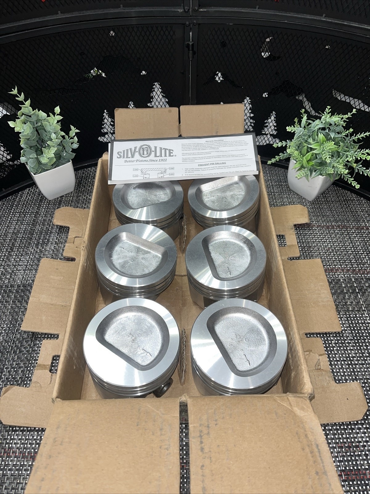 6 QTY SET- Silv-O-Lite Hypereutectic Pistons 3458H.060 4.000 Bore —NEW