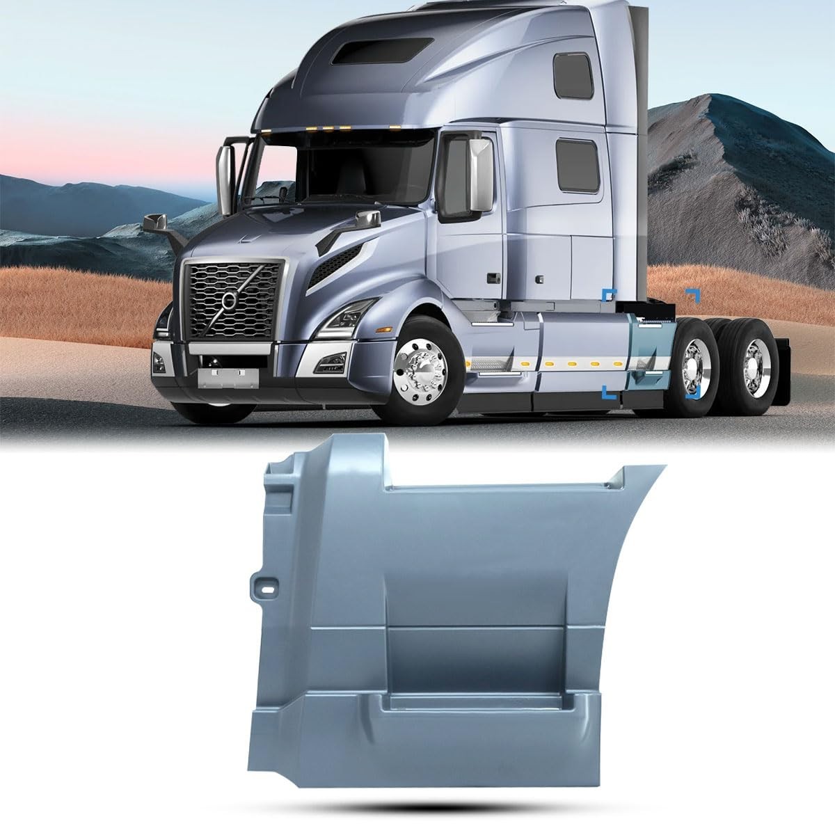 2018-2025 VOLVO VNL Left Rear Fairing Side Door Panel with Bracket,Length 33\ 2018-2025 VOLVO VNL Left Rear Fairing Side Door Panel with Bracket,Length 33\