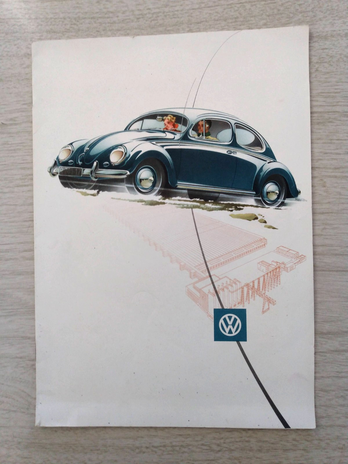 Vintage 1950s VW Sedan & Convertible Volkswagen Beetle Sale Brochure Vintage 1950s VW Sedan & Convertible Volkswagen Beetle Sale Brochure