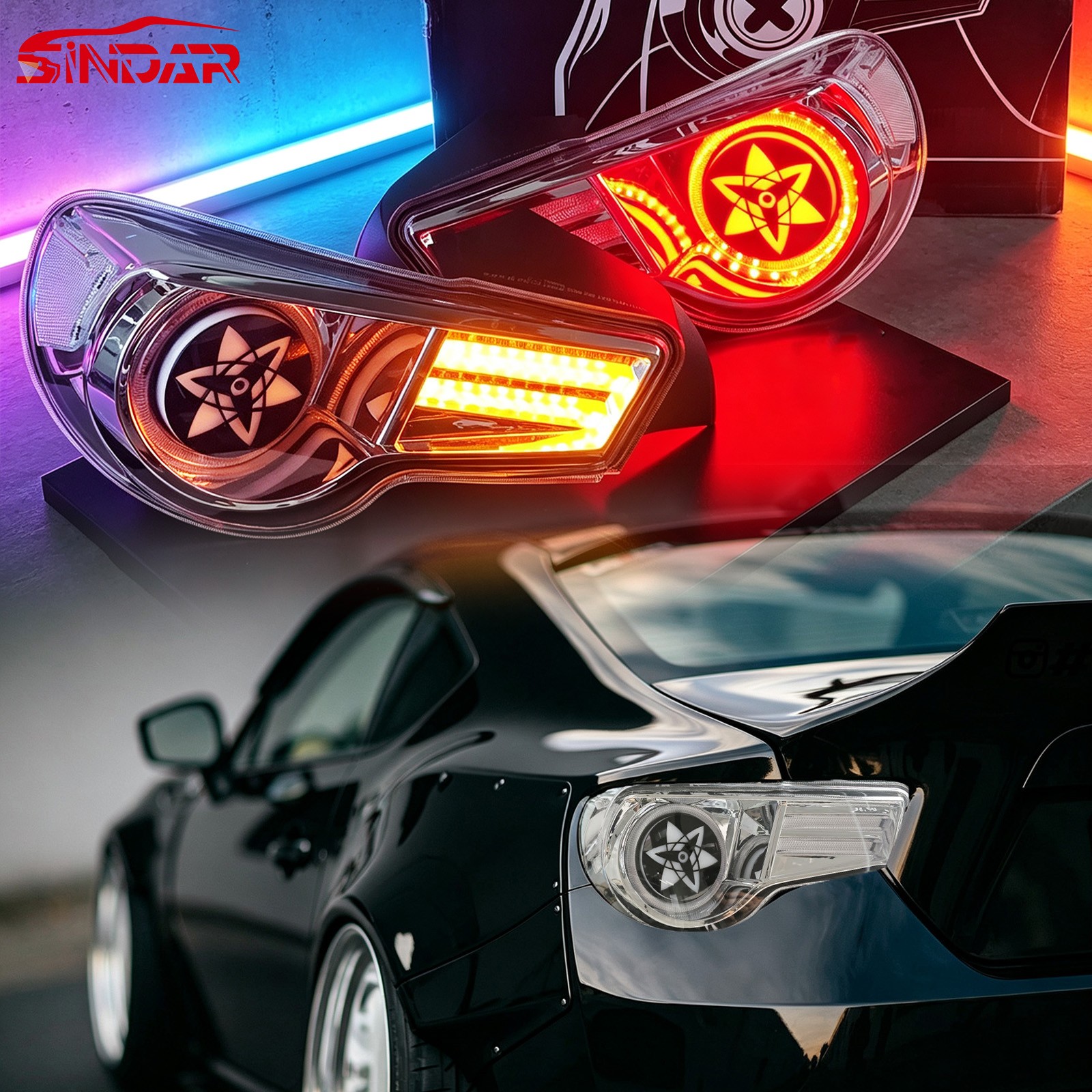 Tail Lights Sequential Signal For Toyota 86 Subaru BRZ Scion FR-S 2012-20 Chrome
