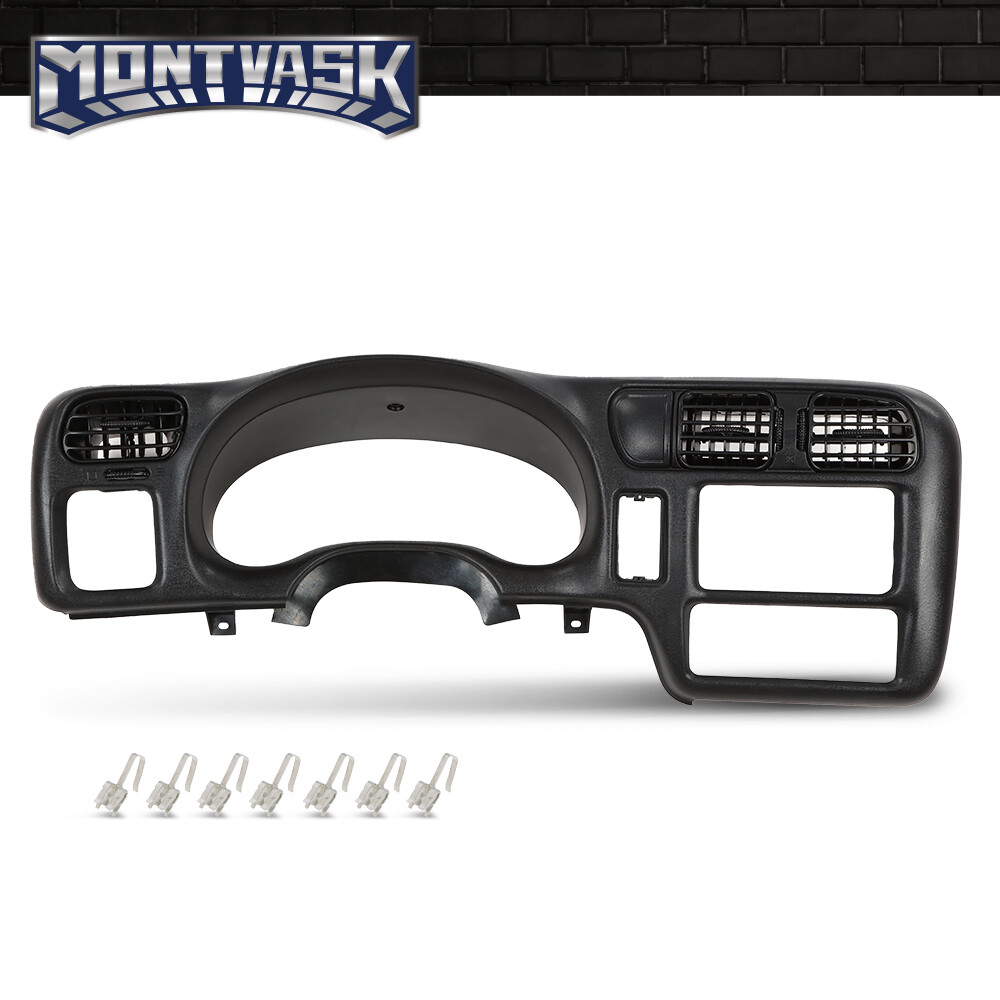 Fit For 98-05 S10 Blazer Jimmy Sonoma Double Din Dash Radio Cluster Bezel Black Fit For 98-05 S10 Blazer Jimmy Sonoma Double Din Dash Radio Cluster Bezel Black