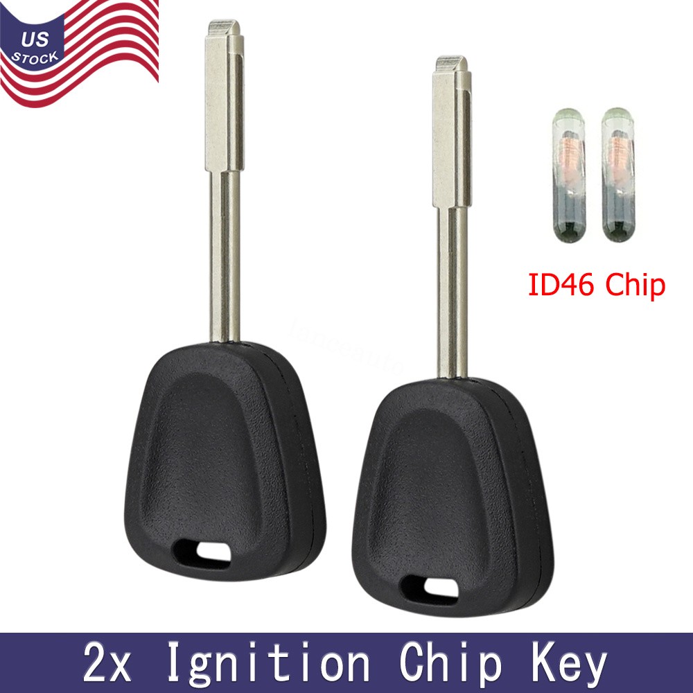 2  For Jaguar XJR XK8 XKR 1997-2006 Ignition Transponder Car Key Fob + ID13 Chip