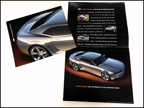 2006 2010 Chevrolet Camaro Concept Original Car Sales Brochure Foldout Poster 2006 2010 Chevrolet Camaro Concept Original Car Sales Brochure Foldout Poster