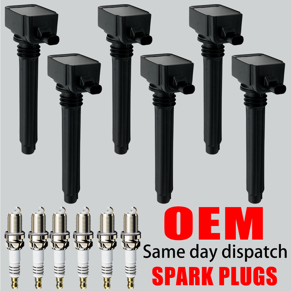 6X OEM Ignition Coil & 6X Iridium Spark Plug For Chrysler Dodge Jeep Ram UF648