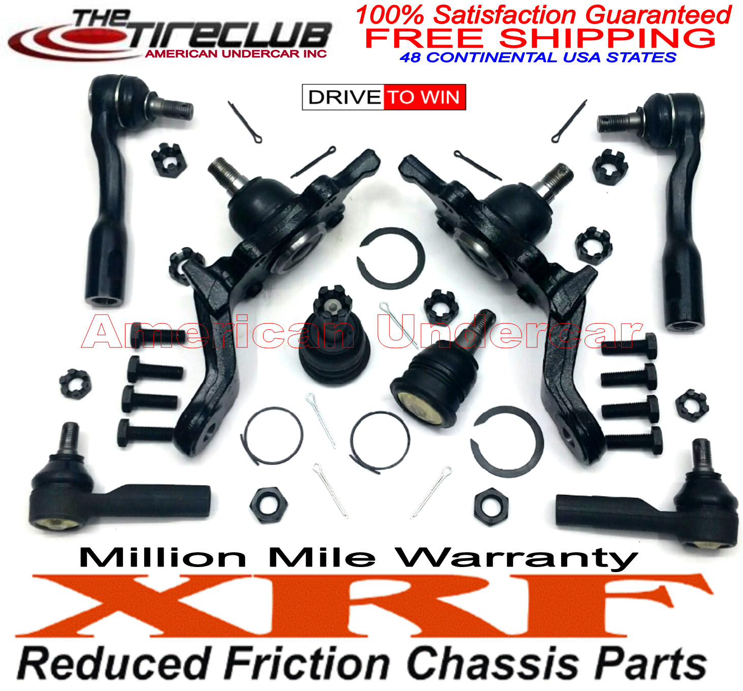 XRF Lifetime Ball Joints Tie Rods Rebuild Kit Toyota Tundra Sequoia 2000 - 2002 XRF Lifetime Ball Joints Tie Rods Rebuild Kit Toyota Tundra Sequoia 2000 - 2002