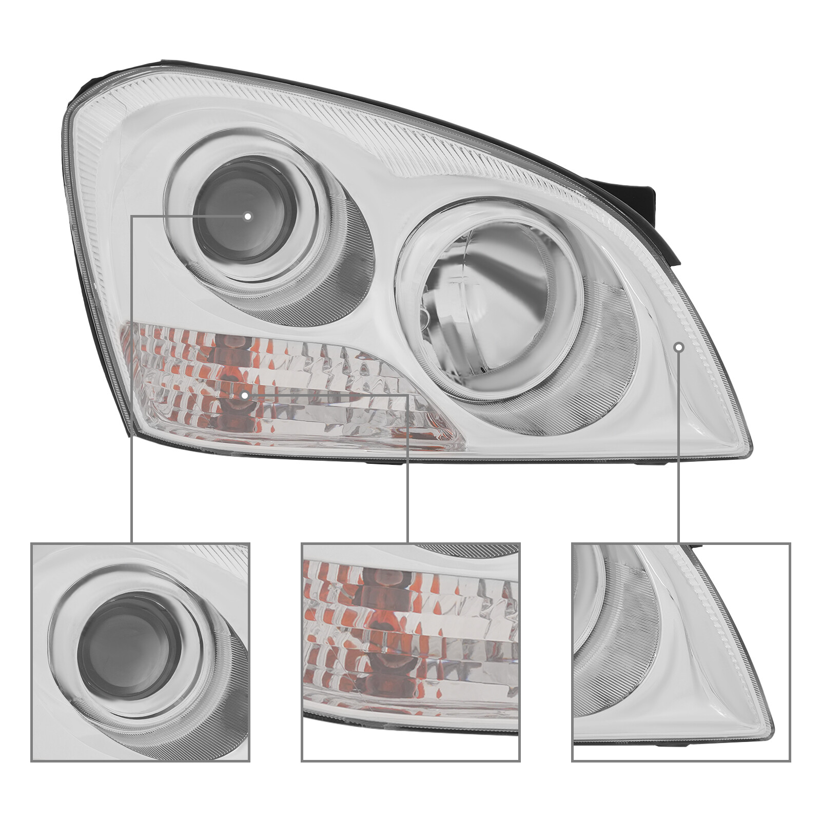 Headlights For 2007-2008 Kia Optima Halogen Headlamps Left/Right Side Opt