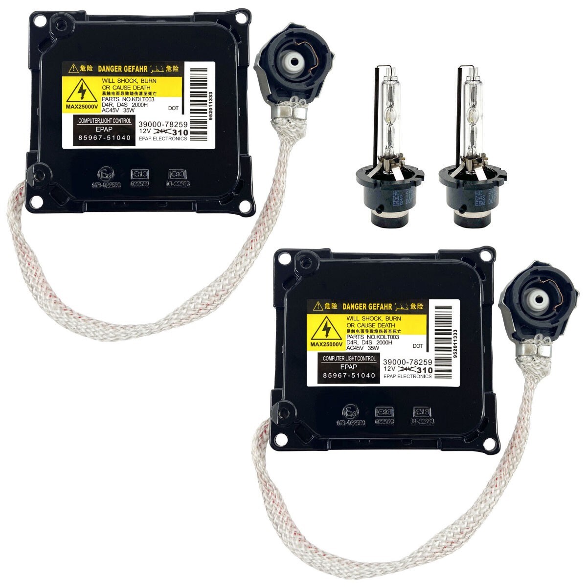 2x New For 06-13 Lexus IS 250 350 Xenon Ballast Igniter & HID D4S Bulb Computer
