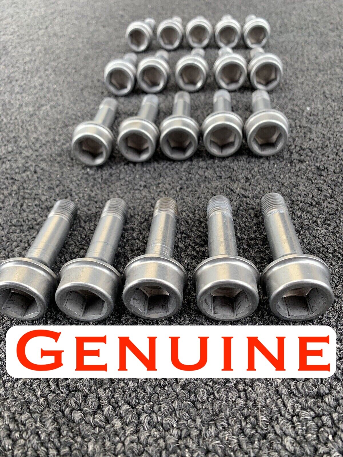 Genuine Ferrari Factory Original Titanium Wheel Bolts – Full Set of 20