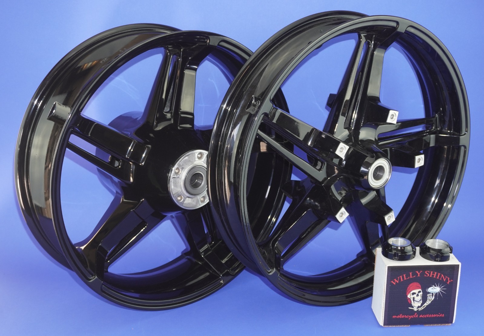 HARLEY 2024-2026 ROAD GLIDE HELIX WHEELS IN GLOSS BLACK POWDER COAT -   EXCHANGE