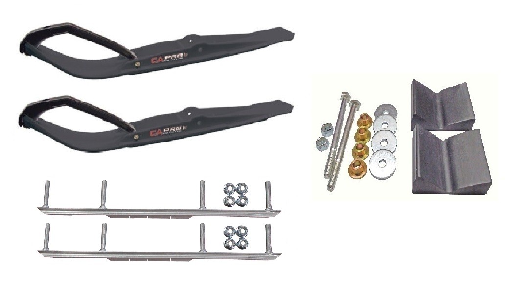 C&A Pro Black Razor Snowmobile Skis w/ 6\