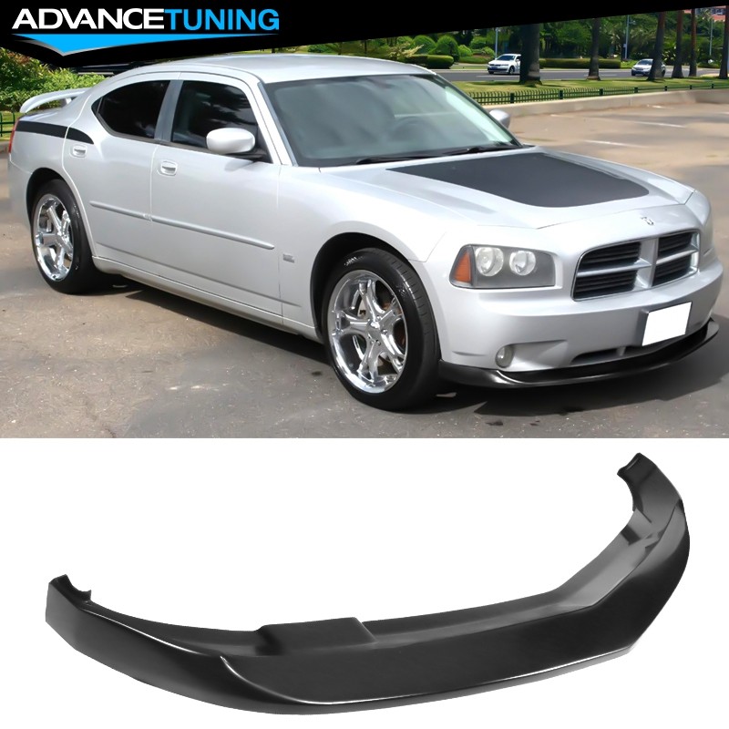 For 06-10 Dodge Charger Sedan IKON V2 Unpainted Front Bumper Lip Spoiler PU
