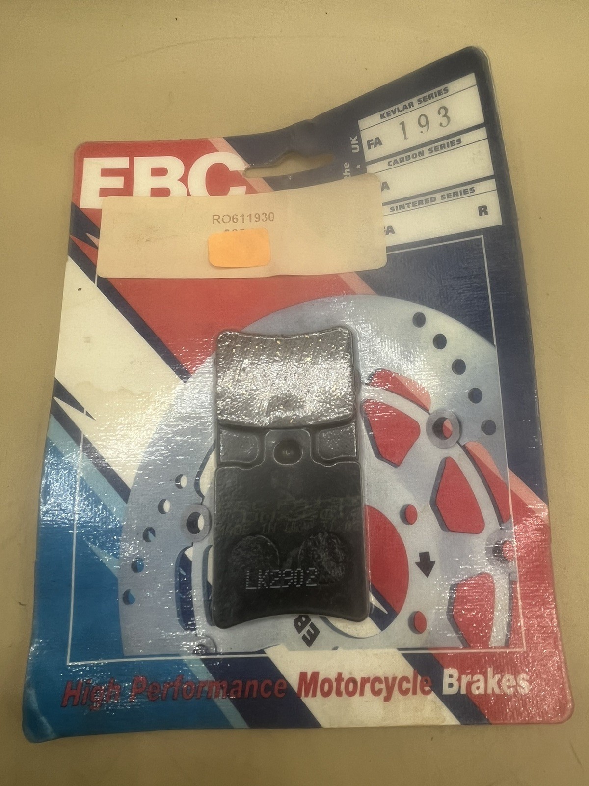 NOS- EBC High Performance Brake Pads Yamaha Zuma  FA193