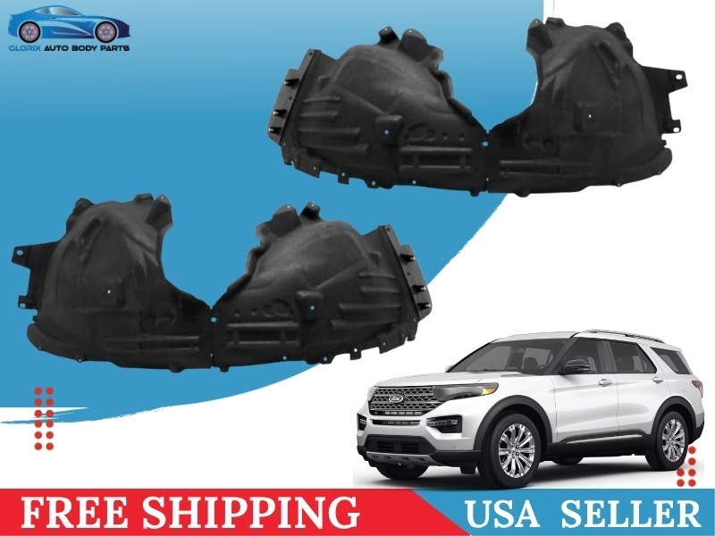 For 2020-2024 Ford Explorer Front Left & Right Inner Liner Splash Guard Pair For 2020-2024 Ford Explorer Front Left & Right Inner Liner Splash Guard Pair