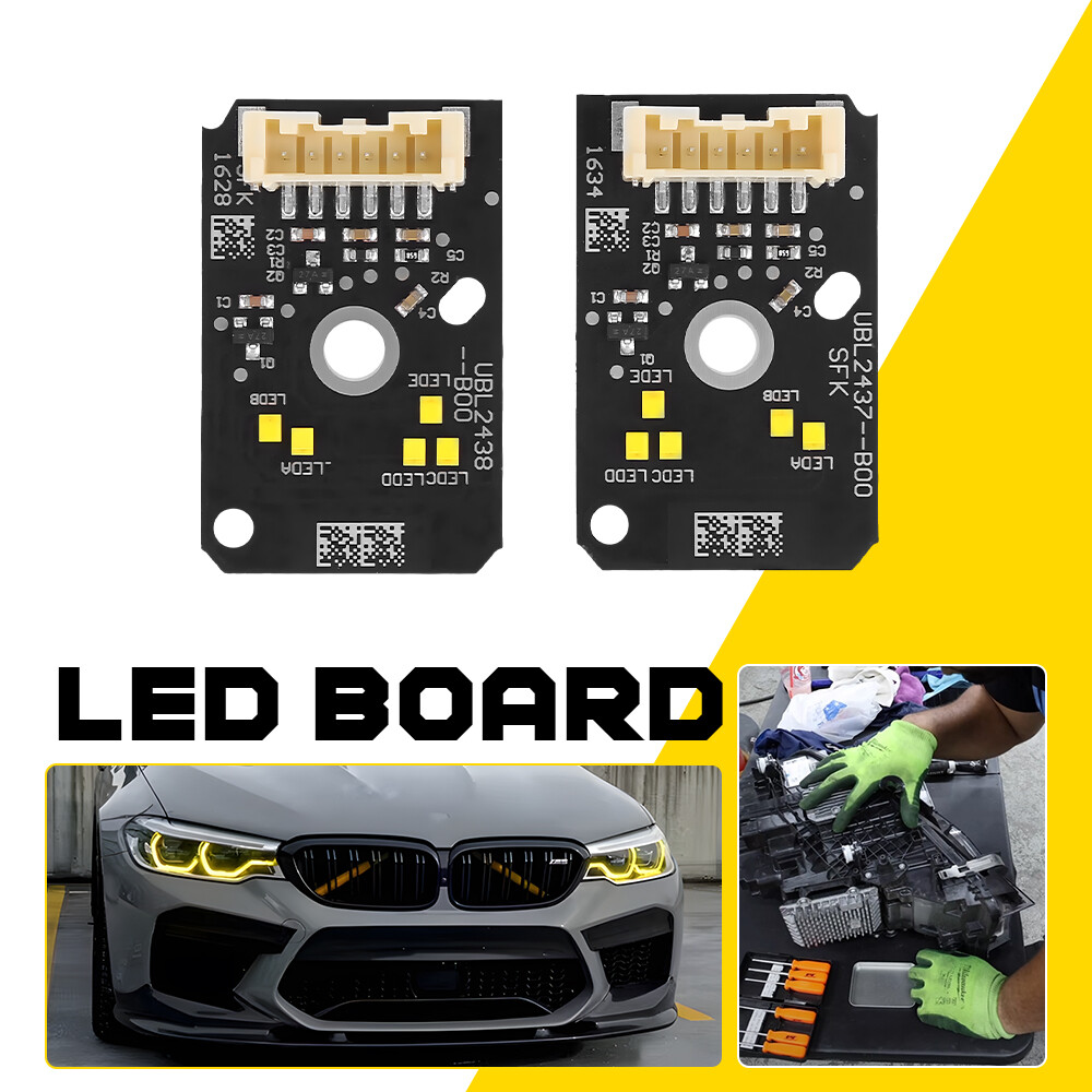YELLOW DRL LED BOARDS FOR 17-20 BMW G30 530i 540i F90 M5 DAYTIME RUNNING LIGHTS
