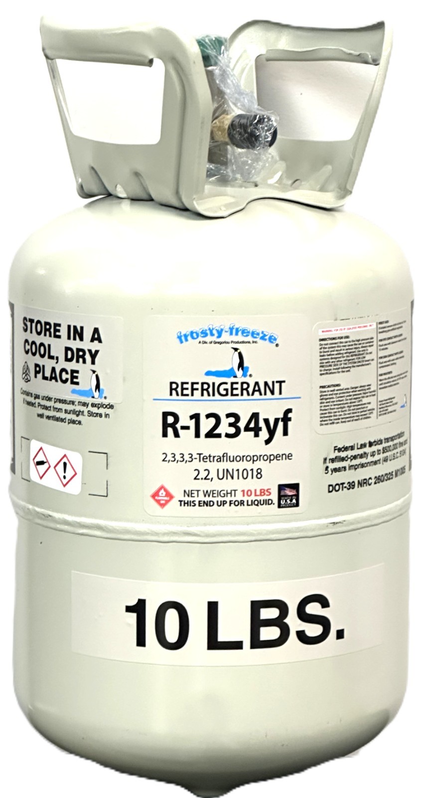 R1234yf, 10 Lbs., Refrigerant Mobile Air Conditioning Systems Factory Sealed R1234yf, 10 Lbs., Refrigerant Mobile Air Conditioning Systems Factory Sealed