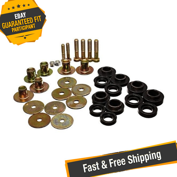 Energy Suspension 3.4142G Black Body Mount Bushings Kit for 67-81 Chevy Camaro
