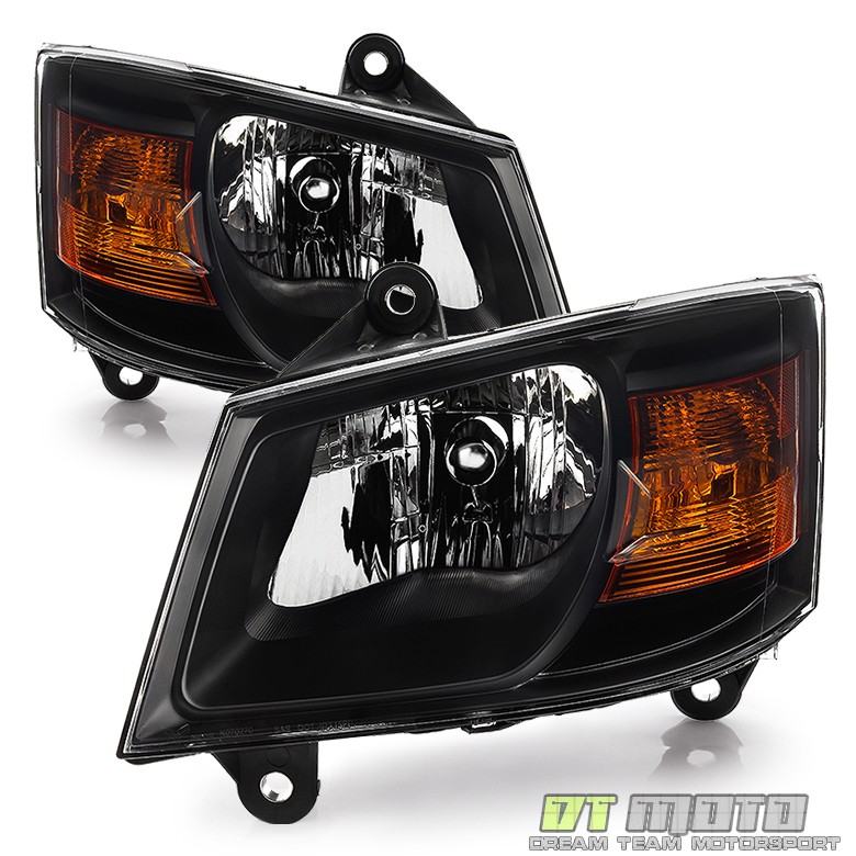 For 2008 2009 2010 Dodge Grand Caravan Black Headlights Headlamps Set Left+Right For 2008 2009 2010 Dodge Grand Caravan Black Headlights Headlamps Set Left+Right