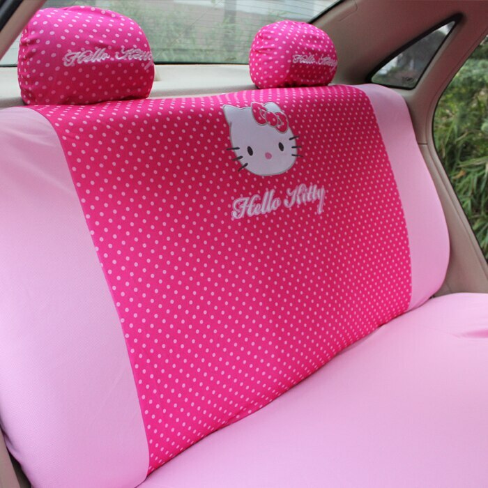 New Sanrio HOT PINK Hello Kitty Bench Back Car Seat Covers Headrest Covers New Sanrio HOT PINK Hello Kitty Bench Back Car Seat Covers Headrest Covers