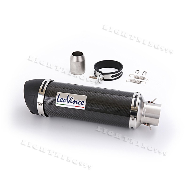 38-51mm Carbon Fiber Exhaust Muffler Pipe Ship On Fit Universal Motorcycle