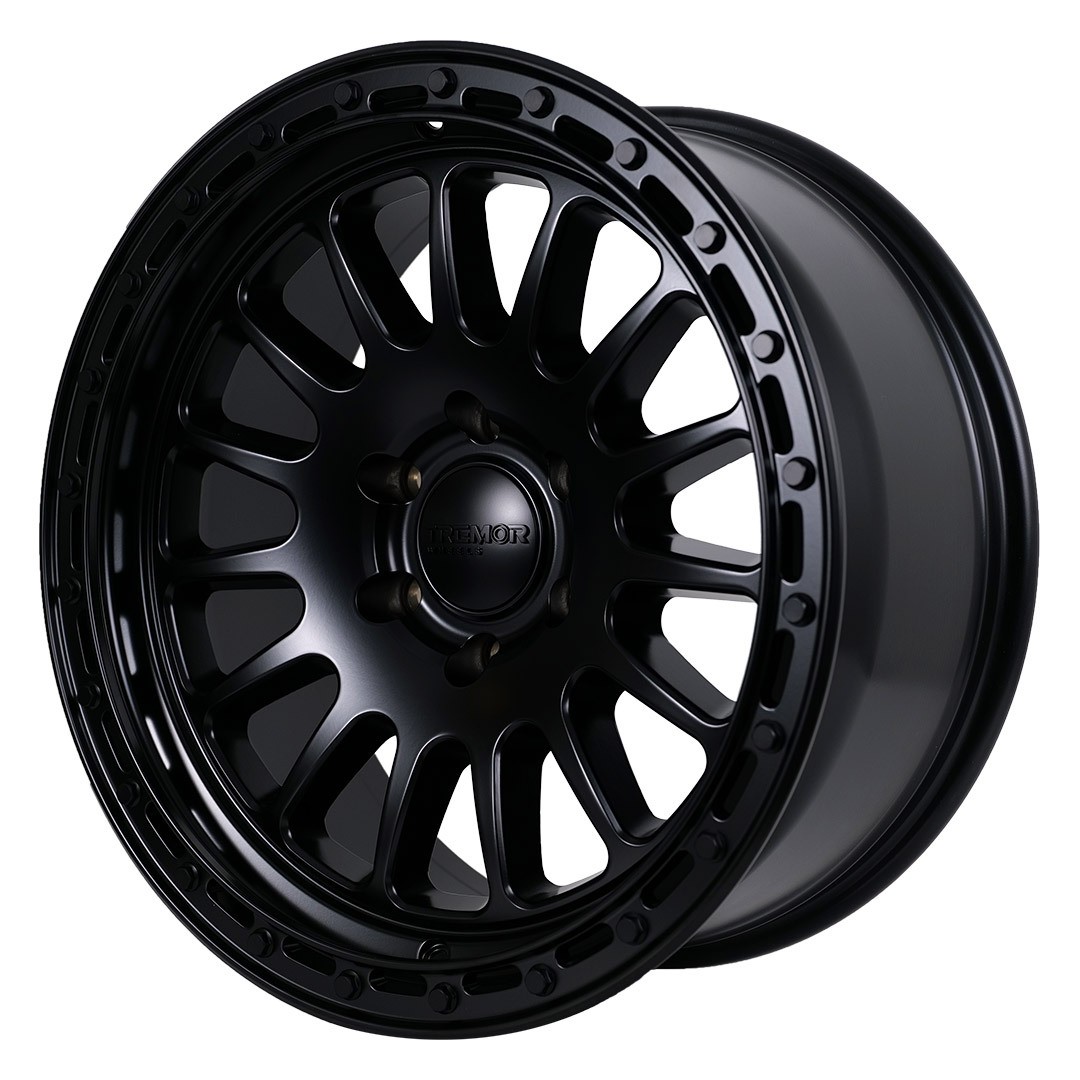 Tremor 104 Aftershock 17x8.5 6x135 0mm Satin Black Black Truck Rim 104-785360SB