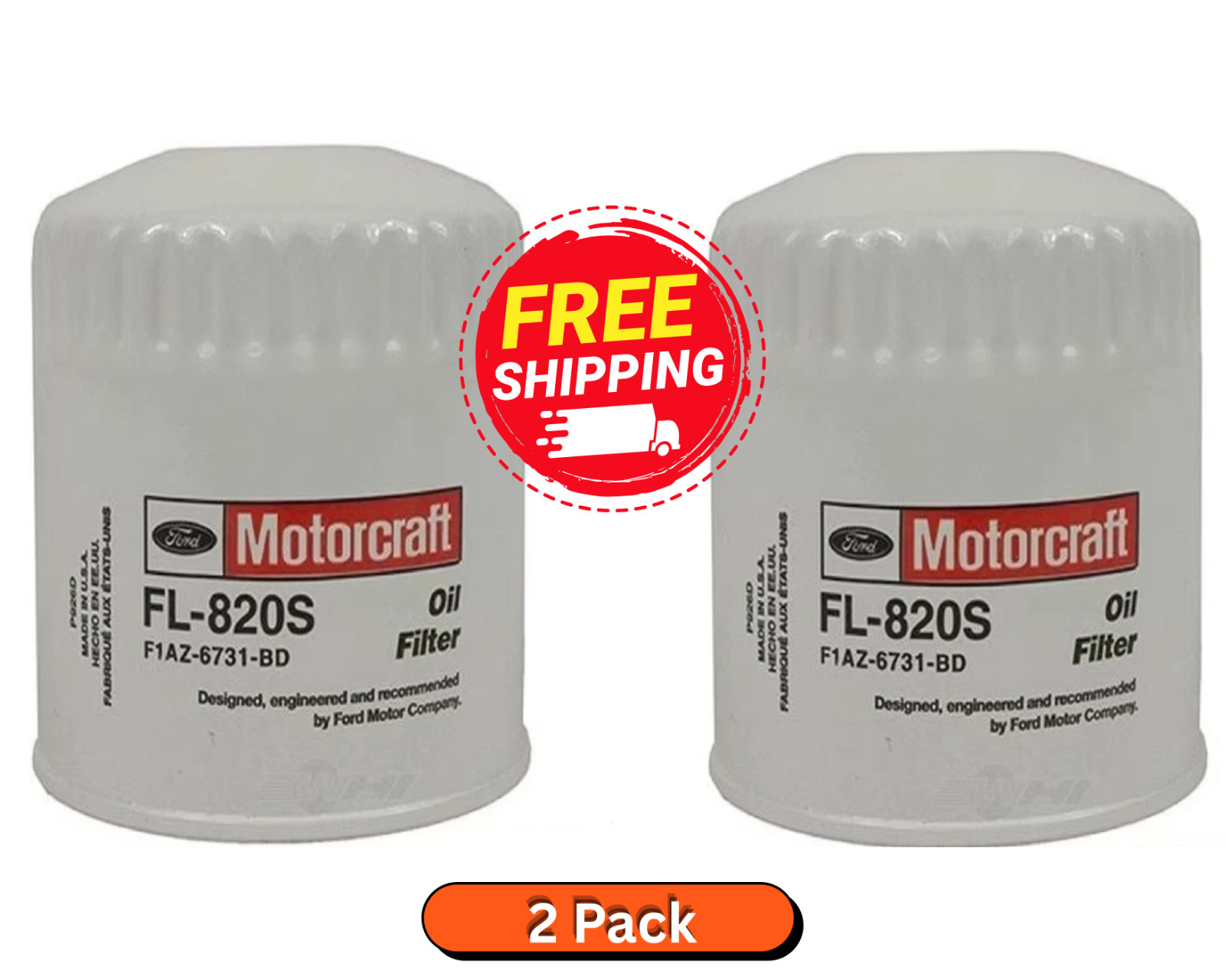 (2 pack) Motorcraft Oil Filter FL820SW - (2 pack) Motorcraft Oil Filter FL820SW -