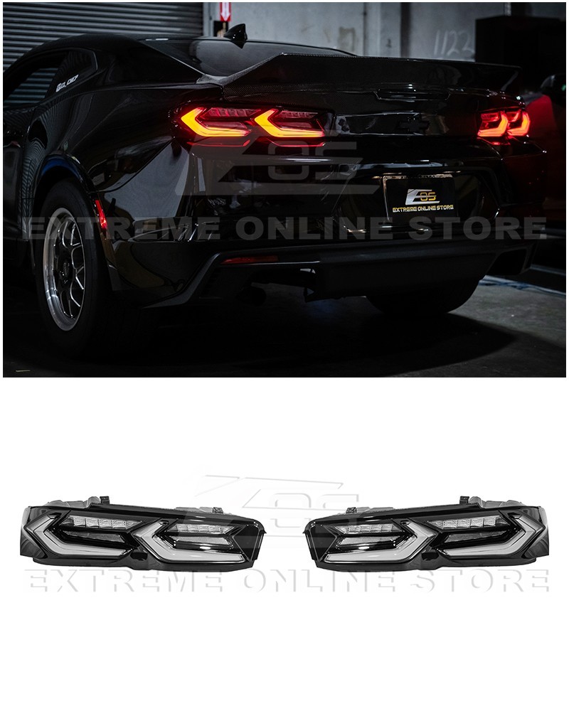 For 19-Up Camaro Sequential Signal EOS Performance LED Clear Lens Rear Taillight