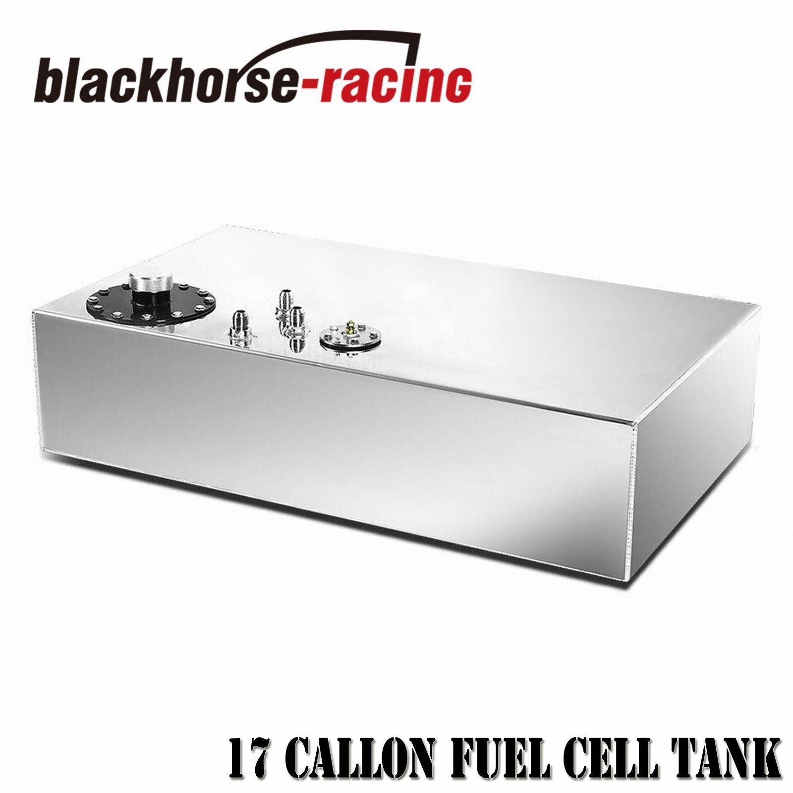 17 Gallon Street Rod Aluminum Race Fuel Cell Gas Tank w/ Cap & Level Sender 64L