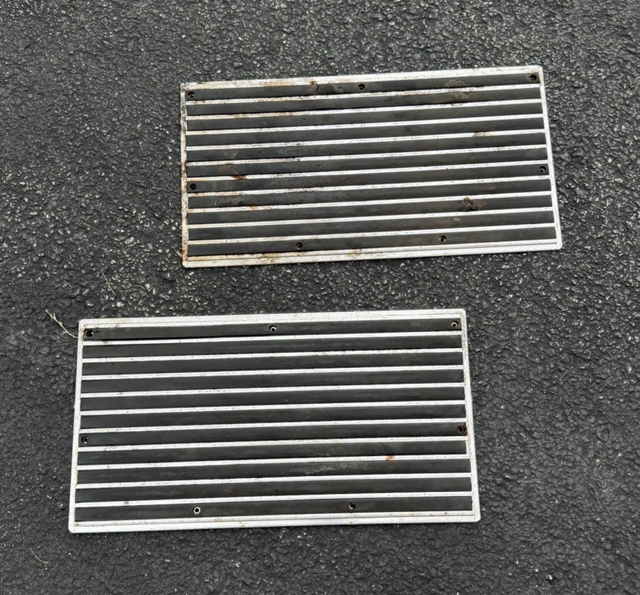 1956 Cadillac Eldorado Seville Rear Left And Right Aluminum Floor Mats Original 1956 Cadillac Eldorado Seville Rear Left And Right Aluminum Floor Mats Original