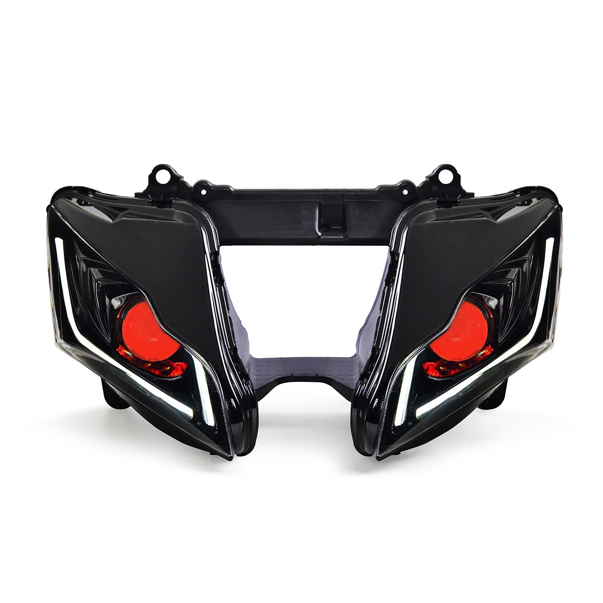 KT LED Headlight for Kawasaki Ninja ZX10R 2011-2015 V2 Red Demon eye