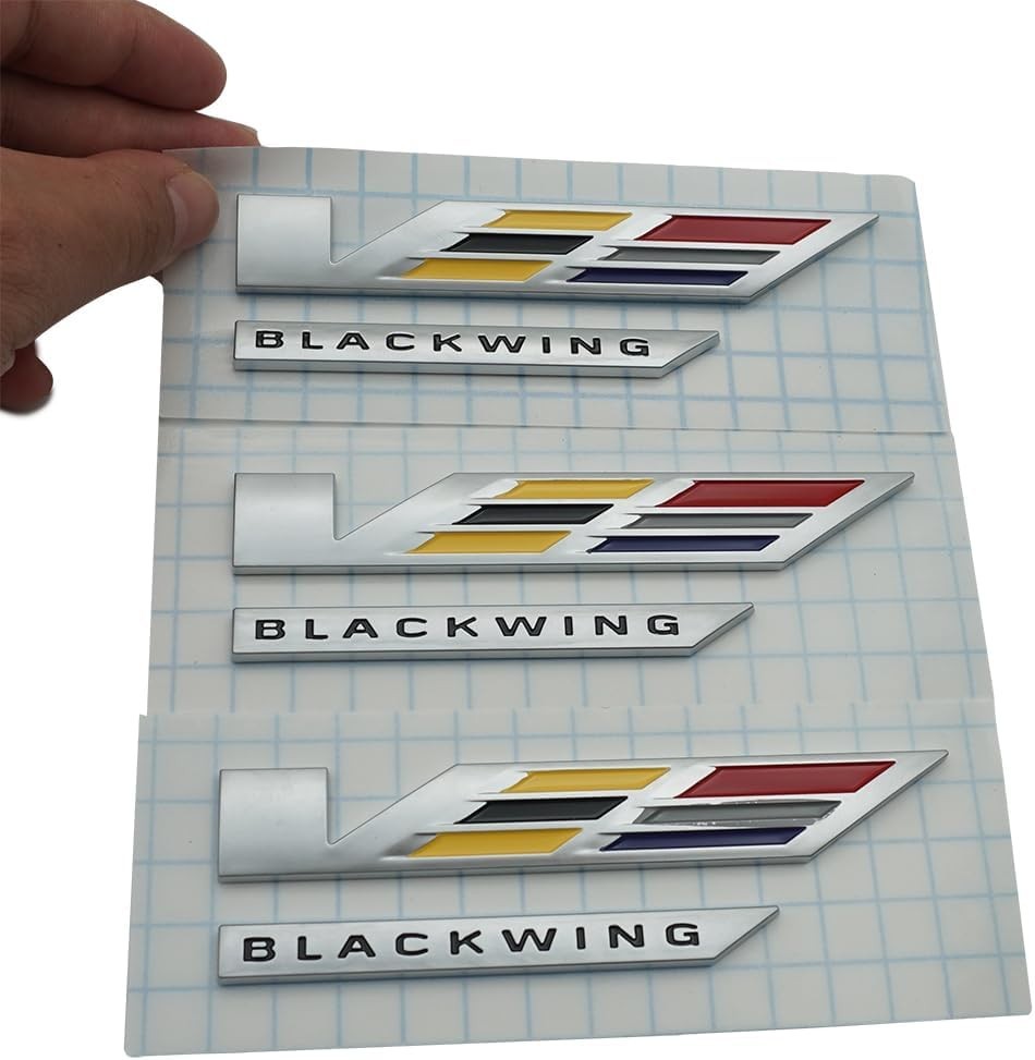 3Pcs V-Blackwing Emblems 3D Badge Nameplate Sticker 20-25 V-Series Chrome 3Pcs V-Blackwing Emblems 3D Badge Nameplate Sticker 20-25 V-Series Chrome