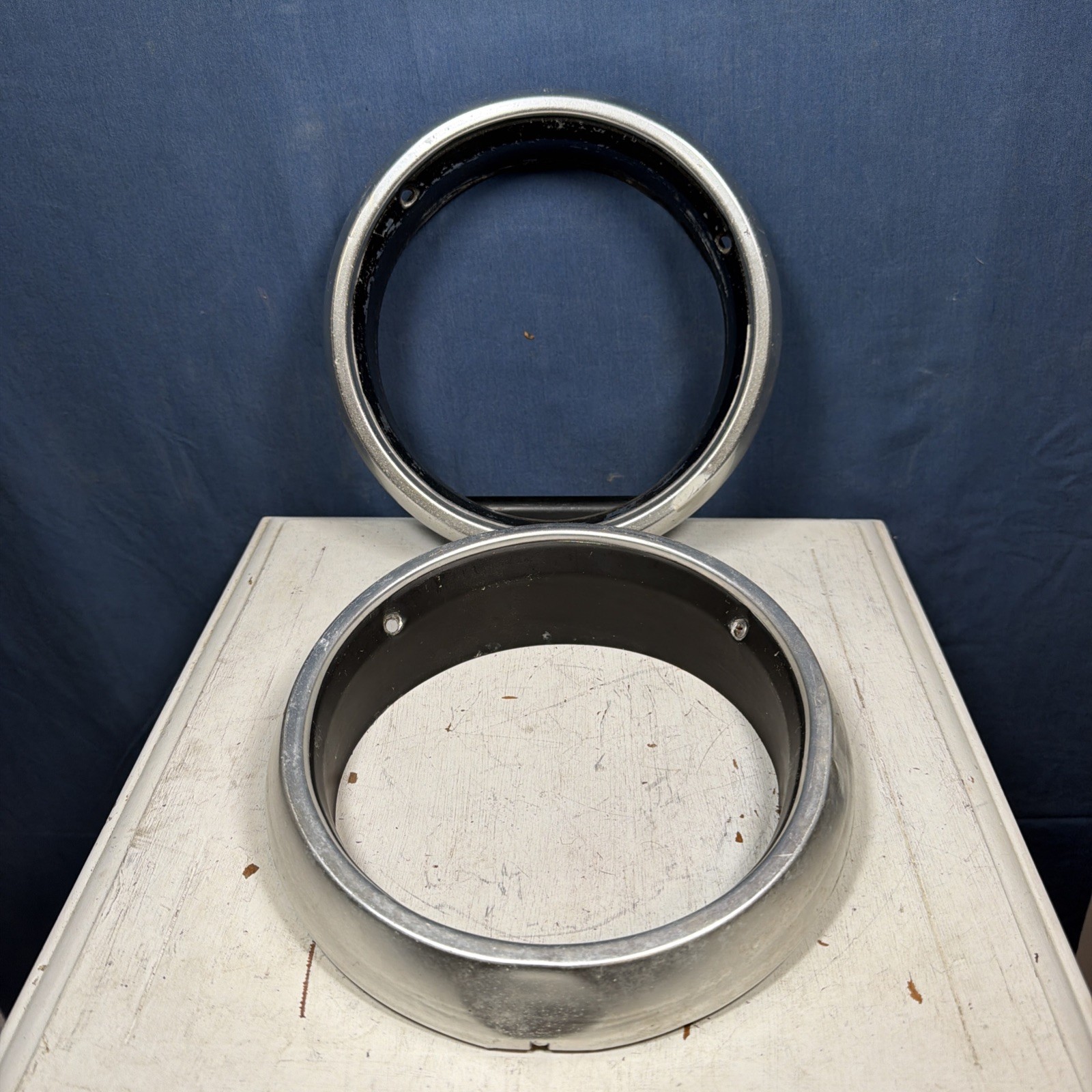 1964-65 Barracuda 1963-65 Valiant Headlight Bezel PAIR OEM MOPAR 1964-65 Barracuda 1963-65 Valiant Headlight Bezel PAIR OEM MOPAR