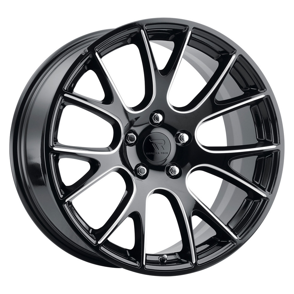 REPLICA TECH RT-10 Rim 20X11 5X115 Offset 27 Gloss Black Milled (Quantity of 1)