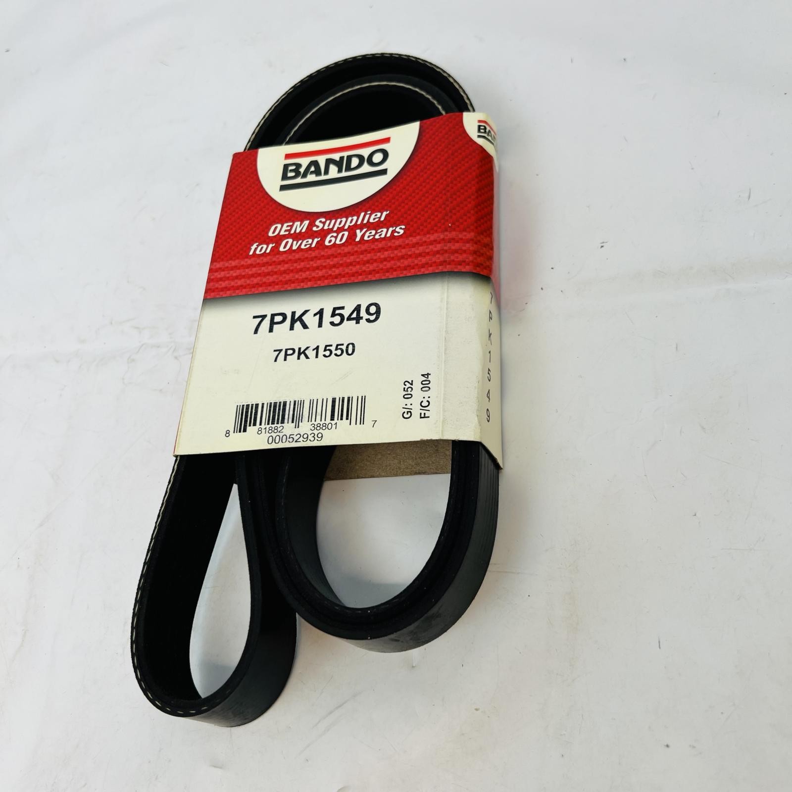 BANDO 7PK1549 Serpentine Belt 7PK1550 OEM Quality 7 Rib Accessory Drive Belt BANDO 7PK1549 Serpentine Belt 7PK1550 OEM Quality 7 Rib Accessory Drive Belt