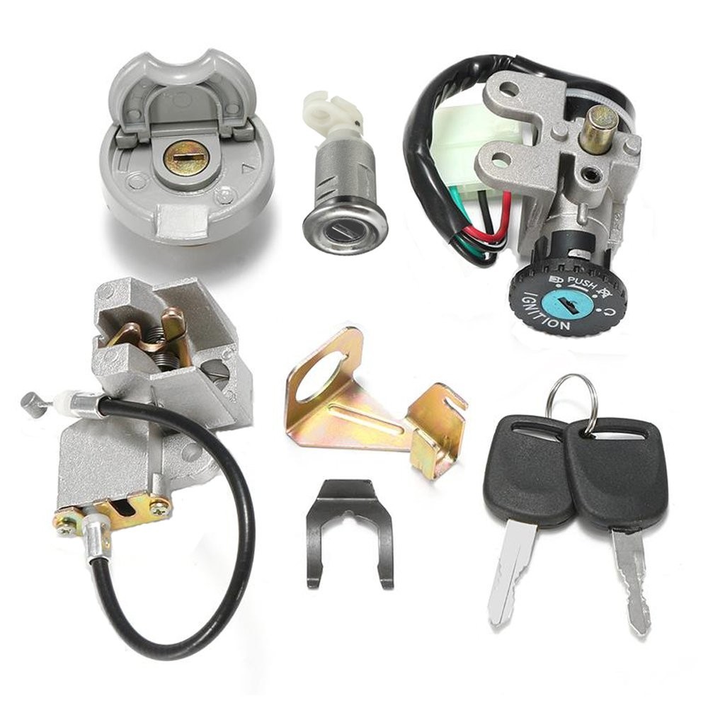 50cc GY6 Ignition Switch Key Lock & Gas Tank Cap Set for Scooter Moped Parts 50cc GY6 Ignition Switch Key Lock & Gas Tank Cap Set for Scooter Moped Parts