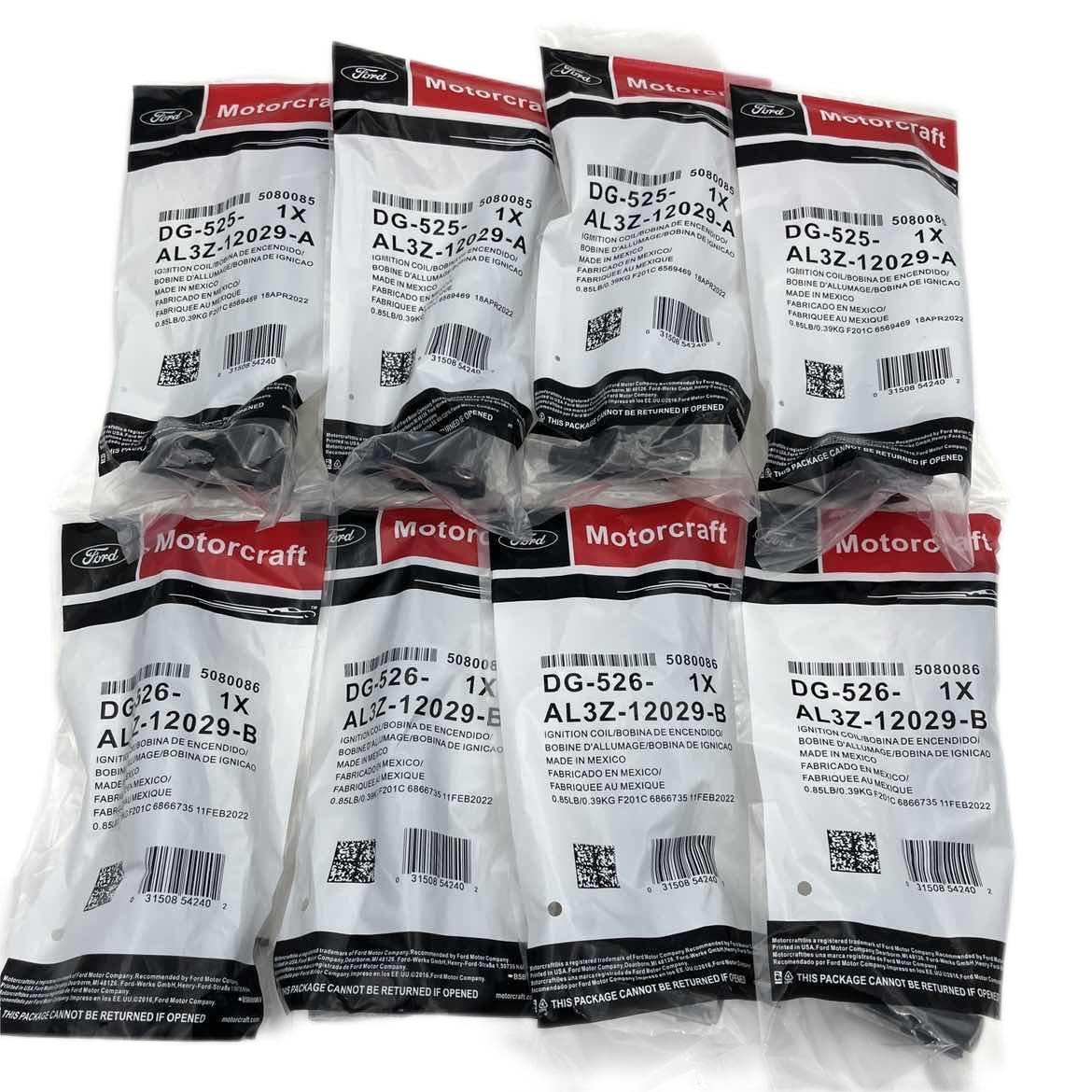 8X Motorcraft DG525 & DG526 For Ford F250 F350 Super Duty 6.2L-V8 Ignition Coils 8X Motorcraft DG525 & DG526 For Ford F250 F350 Super Duty 6.2L-V8 Ignition Coils