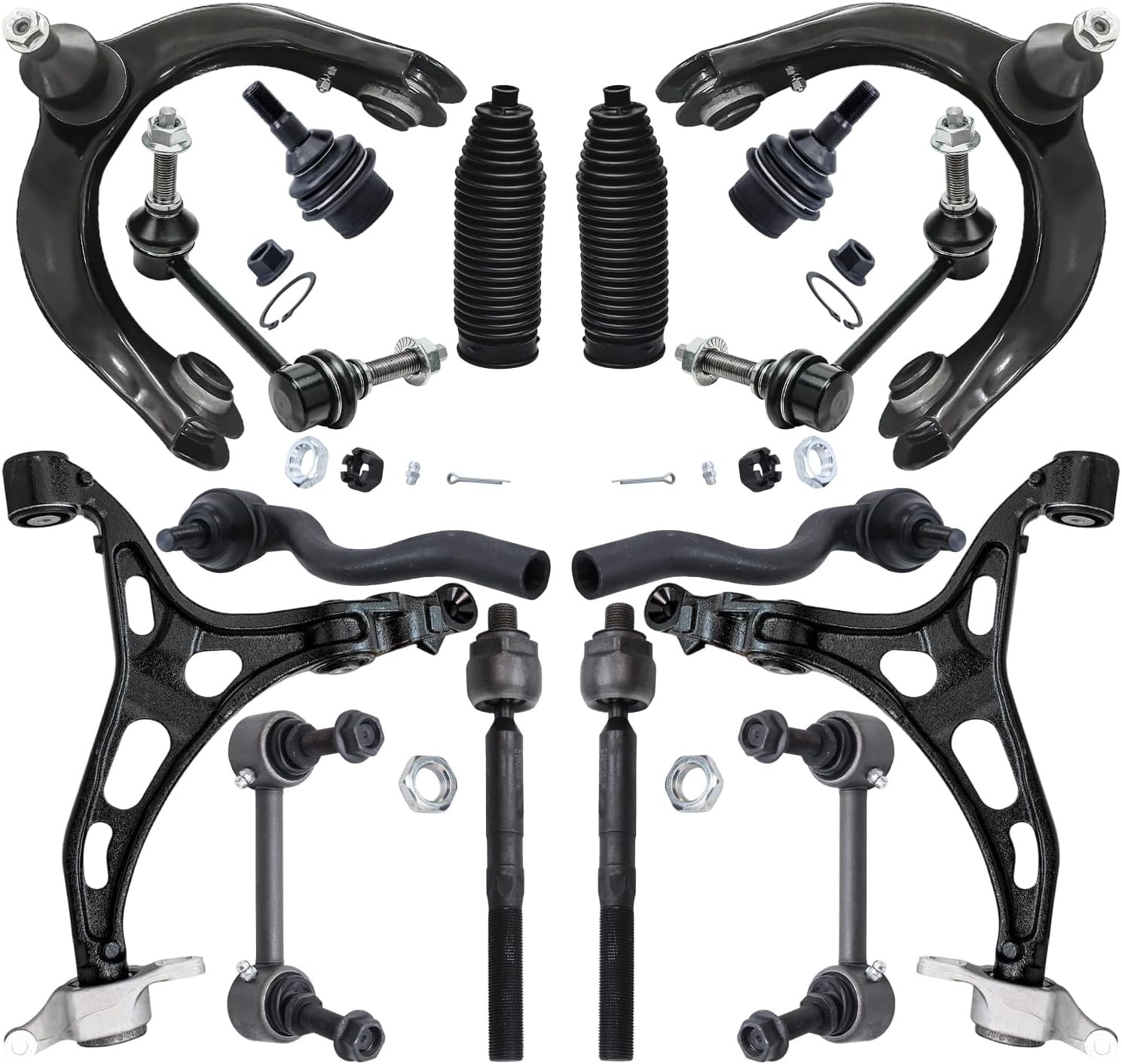 16pcs Front Upper & Lower Control Arm Suspension Kit For 2011-2015 Dodge Durango