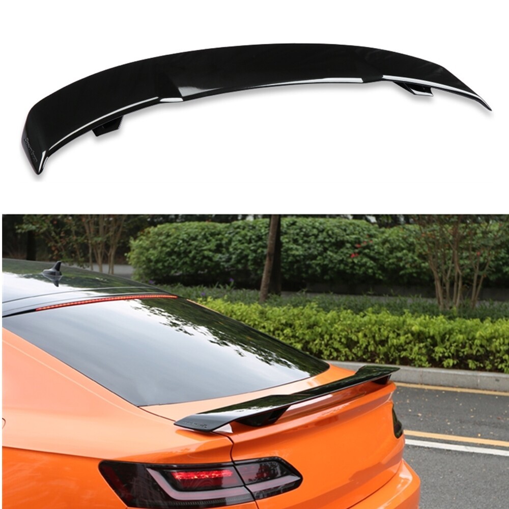 1x Gloss Black Rear Trunk Spoiler Wing Lip For Volkswagen CC Arteon 2019-2020