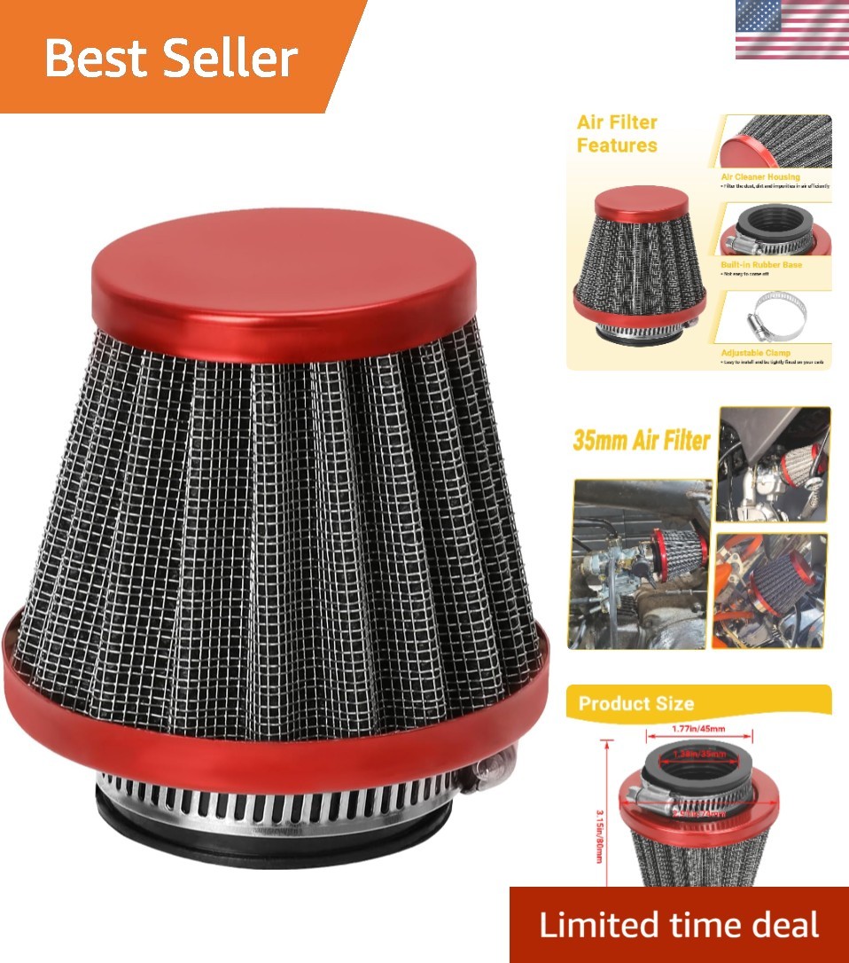 Efficient 35mm Air Filter for Enhanced Engine Performance – ATV & Motorcycle