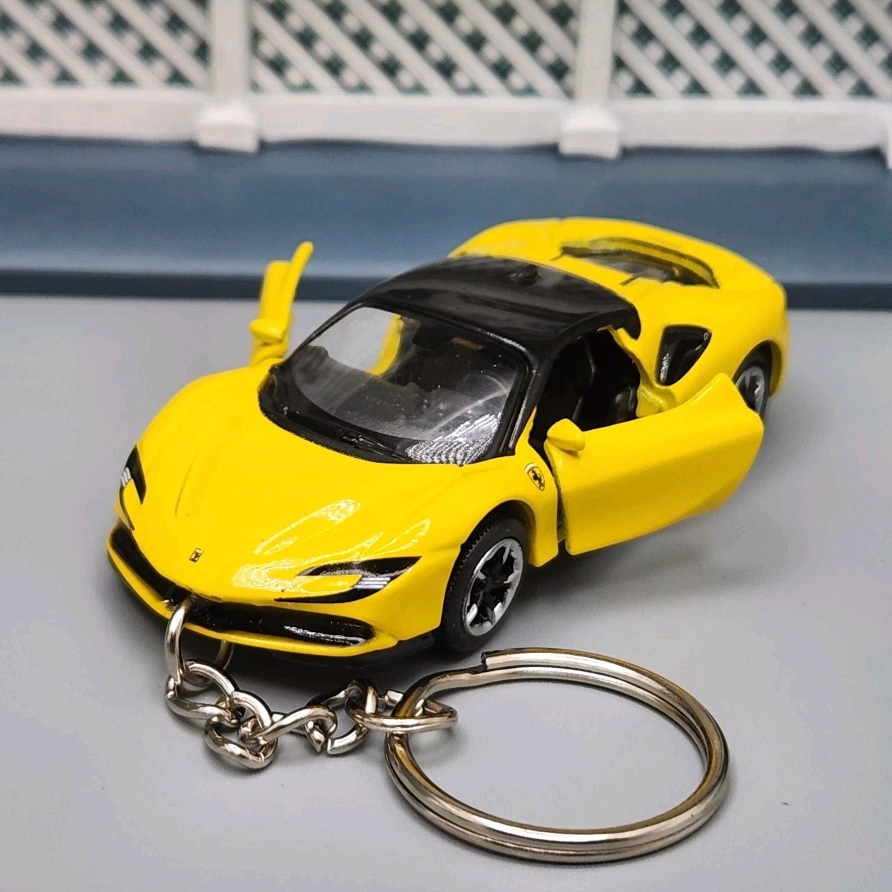 Fits Ferrari SF90 Stradale Yellow Custom Diecast Car 🎁AWESOME GIFT🎁