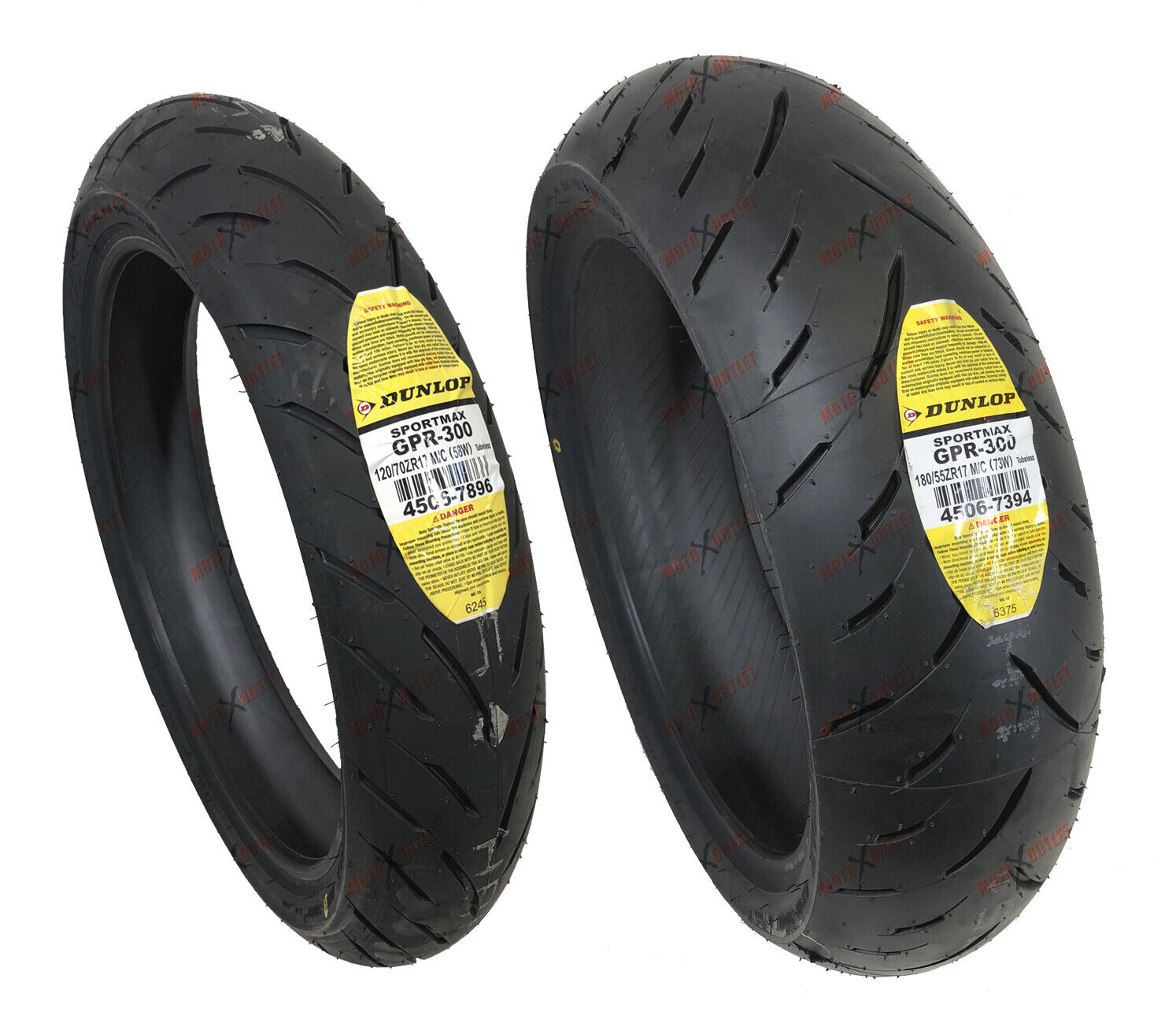 Dunlop Sportmax 120/70ZR17 180/55ZR17 GPR 300 Front Rear Motorcycle Tires 