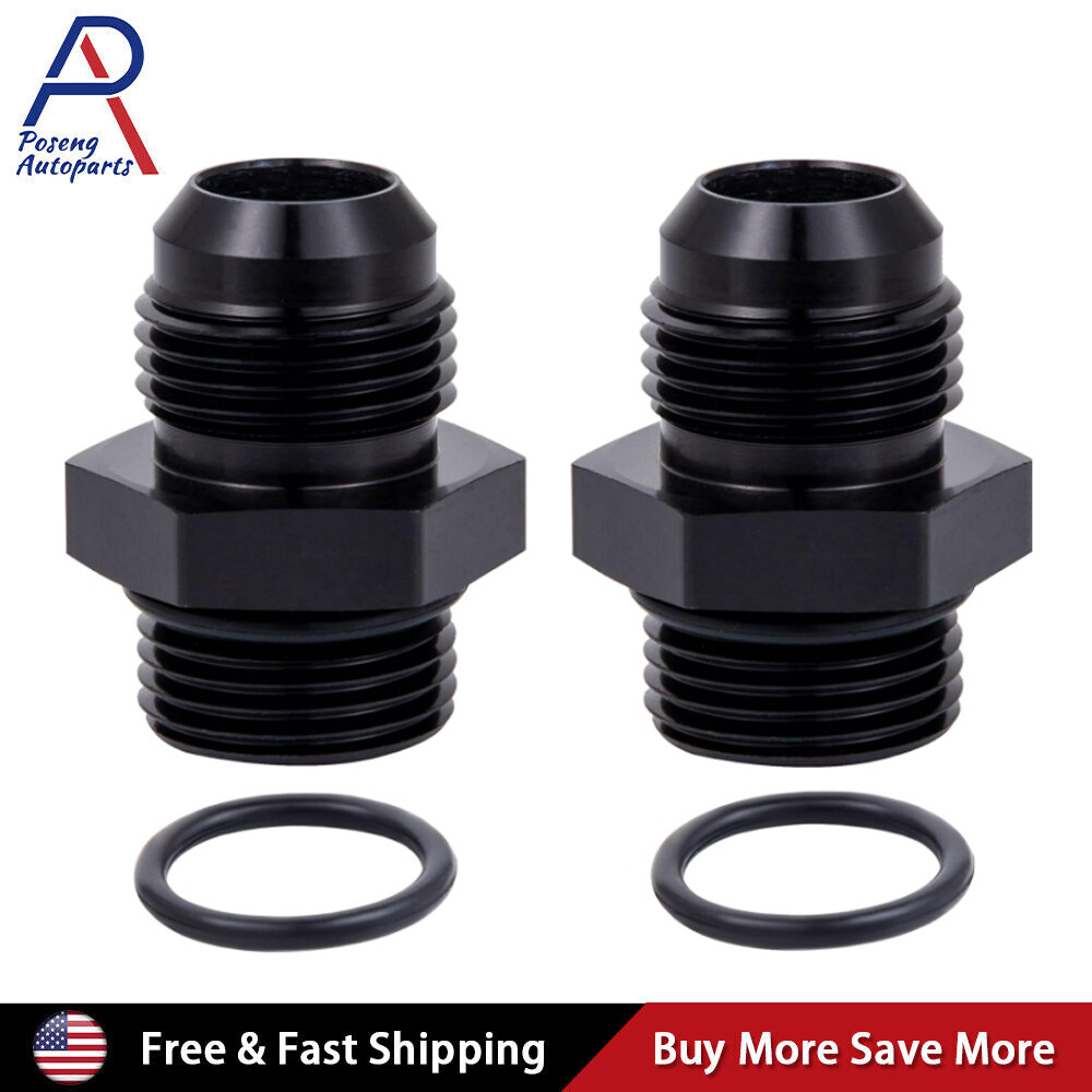 8AN Male Flare to AN8 ORB Male O-Ring Fitting Adapter 2PCS (8AN to8AN ORB 2Pack)