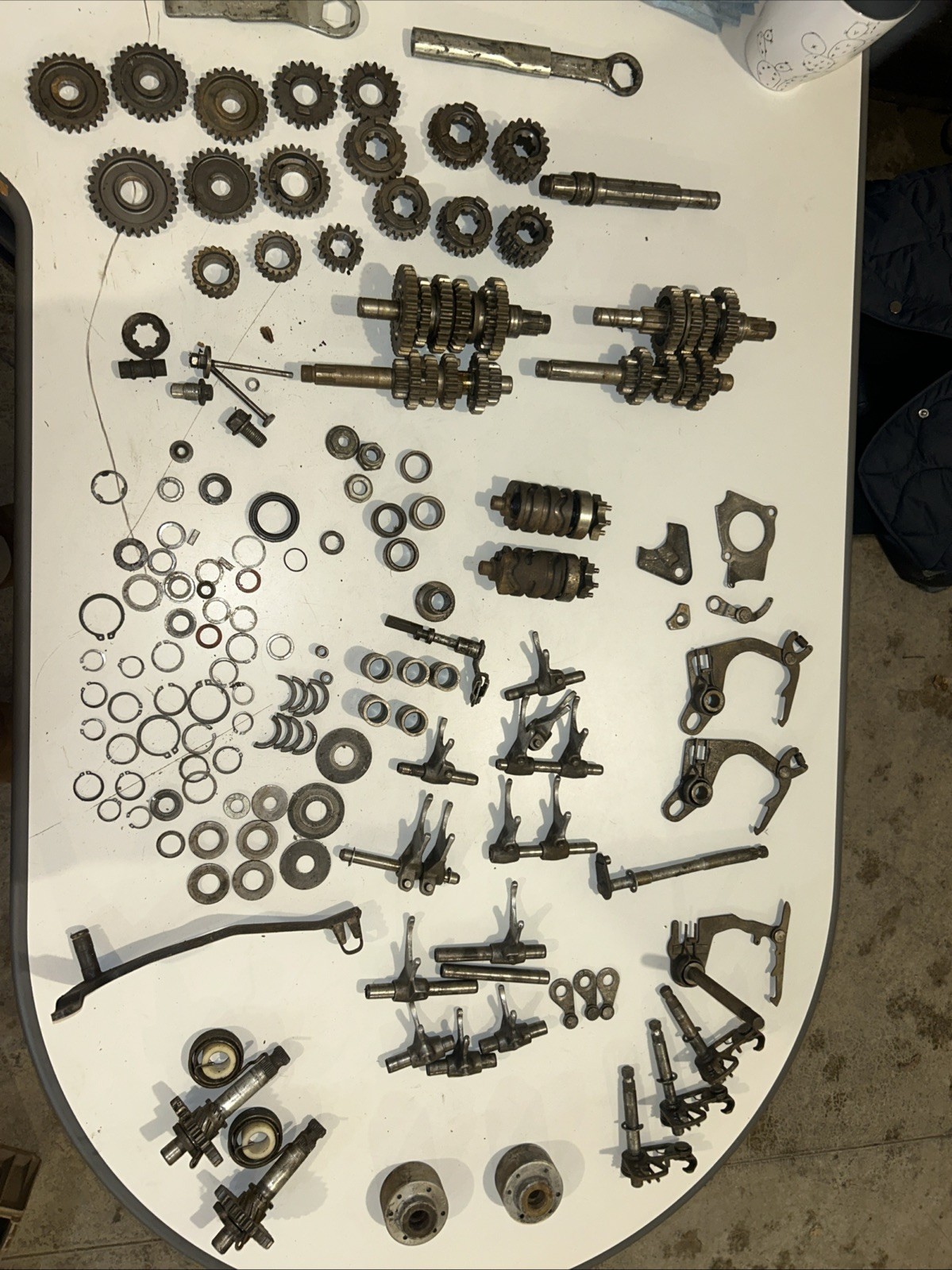 Yamaha Yz100 Parts Lot Transmission Gears Kicker Shaft Shift Shaft Fork Drum Yamaha Yz100 Parts Lot Transmission Gears Kicker Shaft Shift Shaft Fork Drum