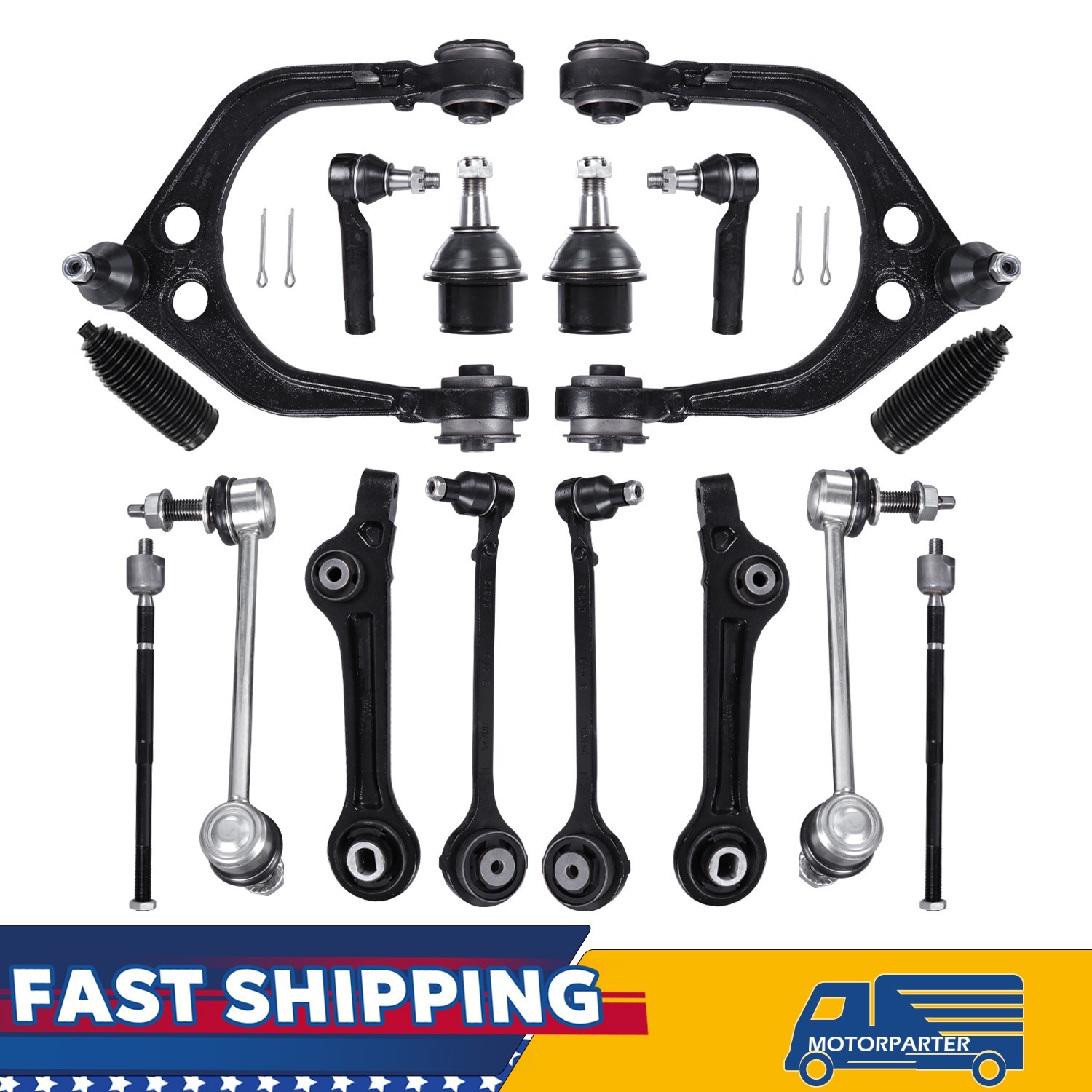 Front Control Arm Tie Rod for 2011-2017 Dodge Charger Chrysler 300 RWD Set(16) Front Control Arm Tie Rod for 2011-2017 Dodge Charger Chrysler 300 RWD Set(16)