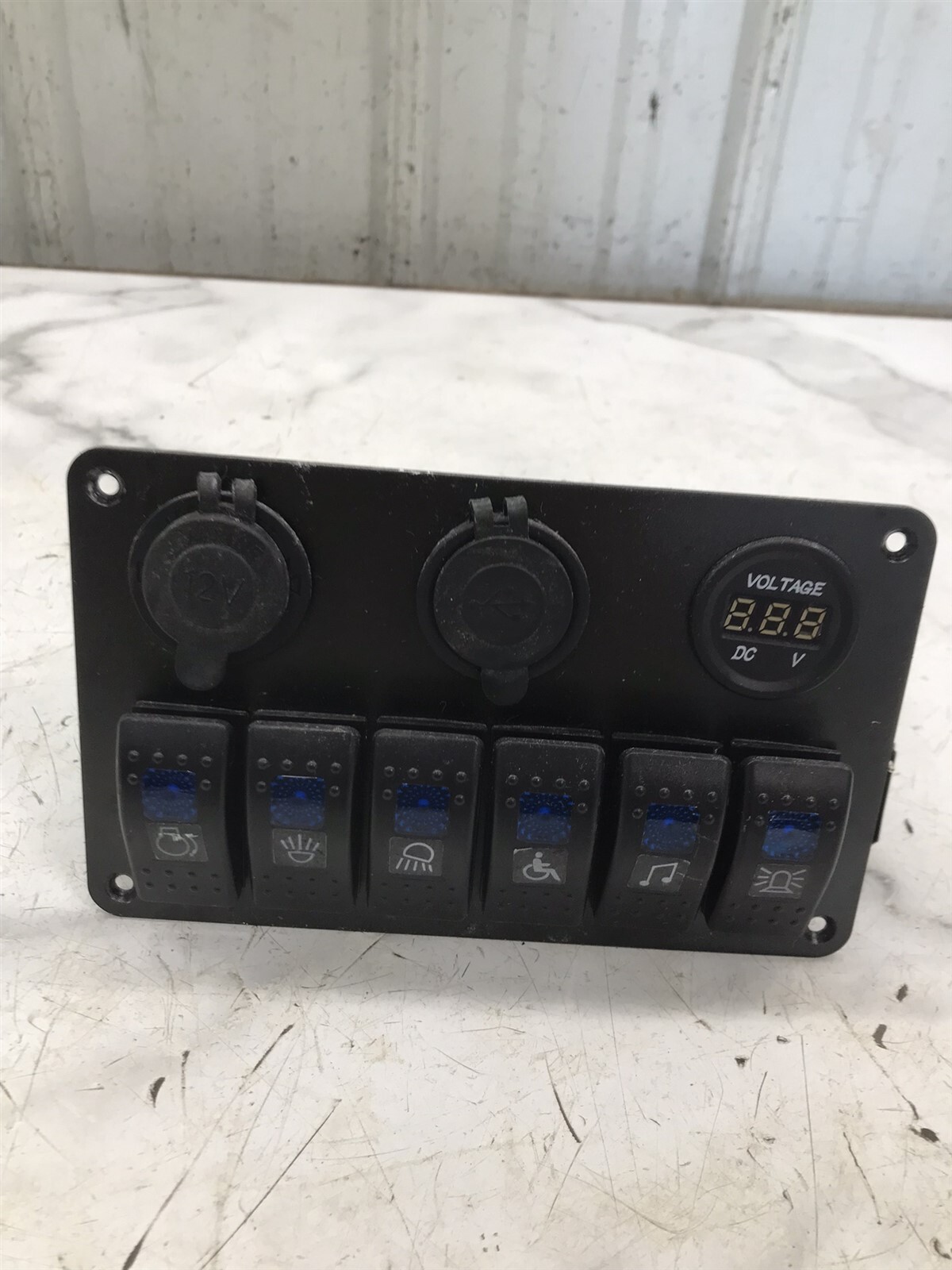 85 Thompson 288 Sedan Boat dash control switch board panel