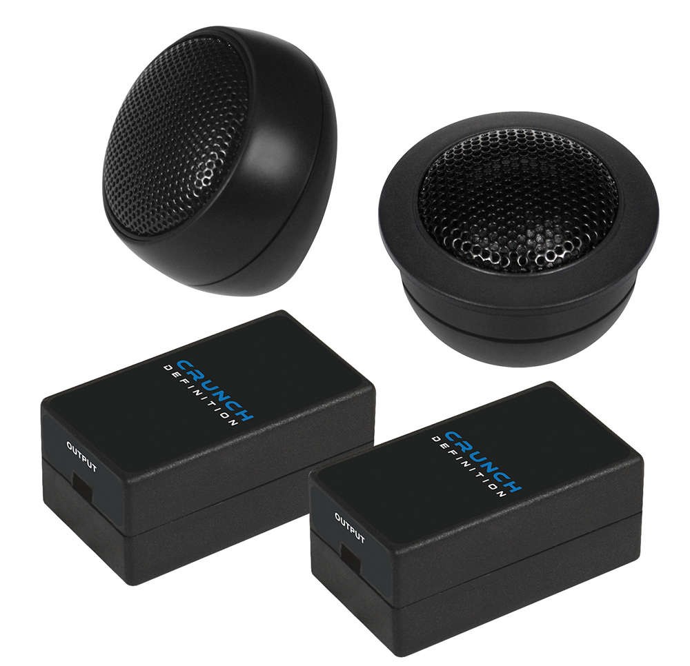 Crunch DST Tweeter 25 MM 100 Wrms @4 Ohm 2 x 12 Frequency Crossover 1 Pair
