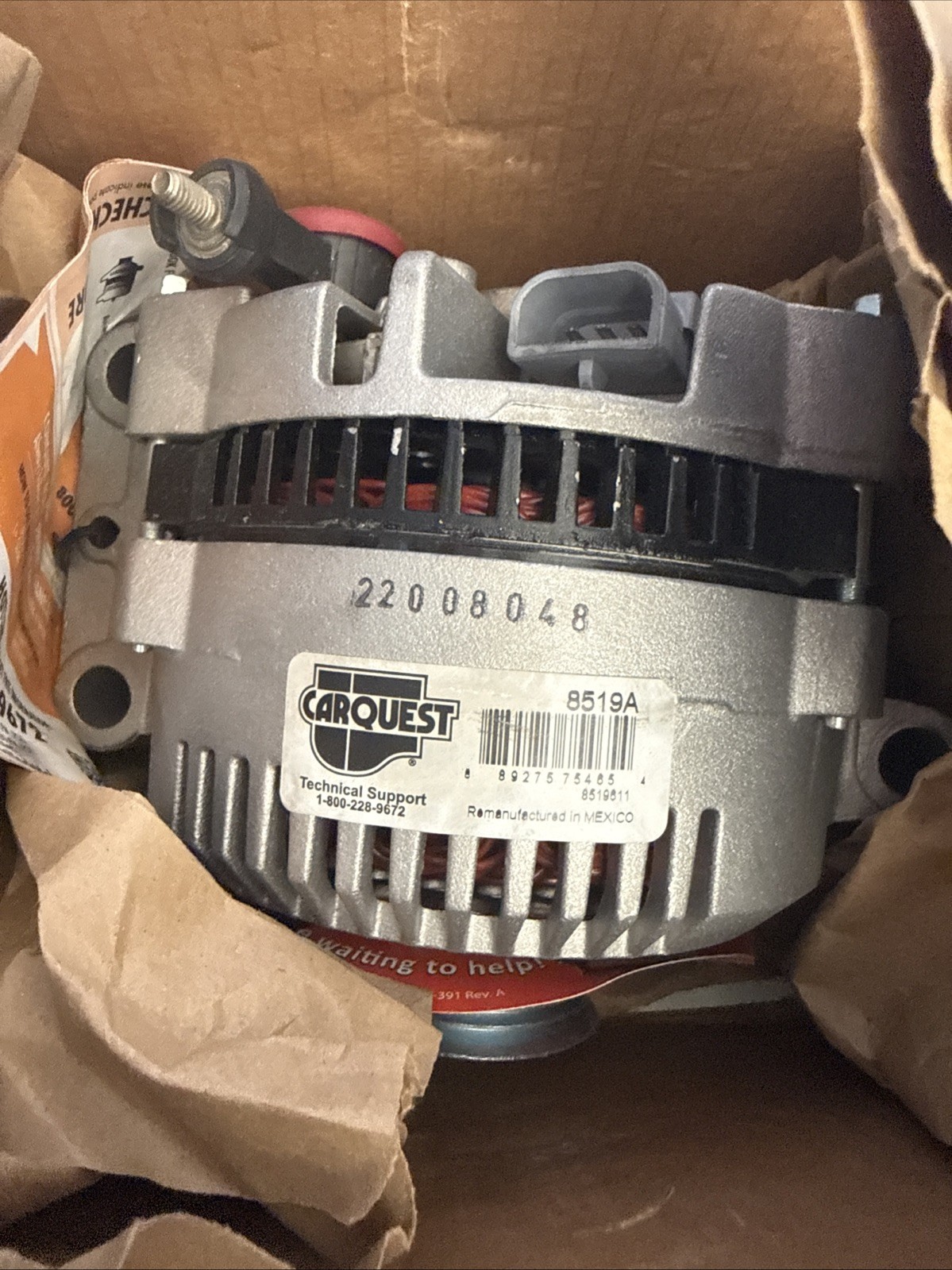 Alternator CARQUEST 8519A Remanufactured