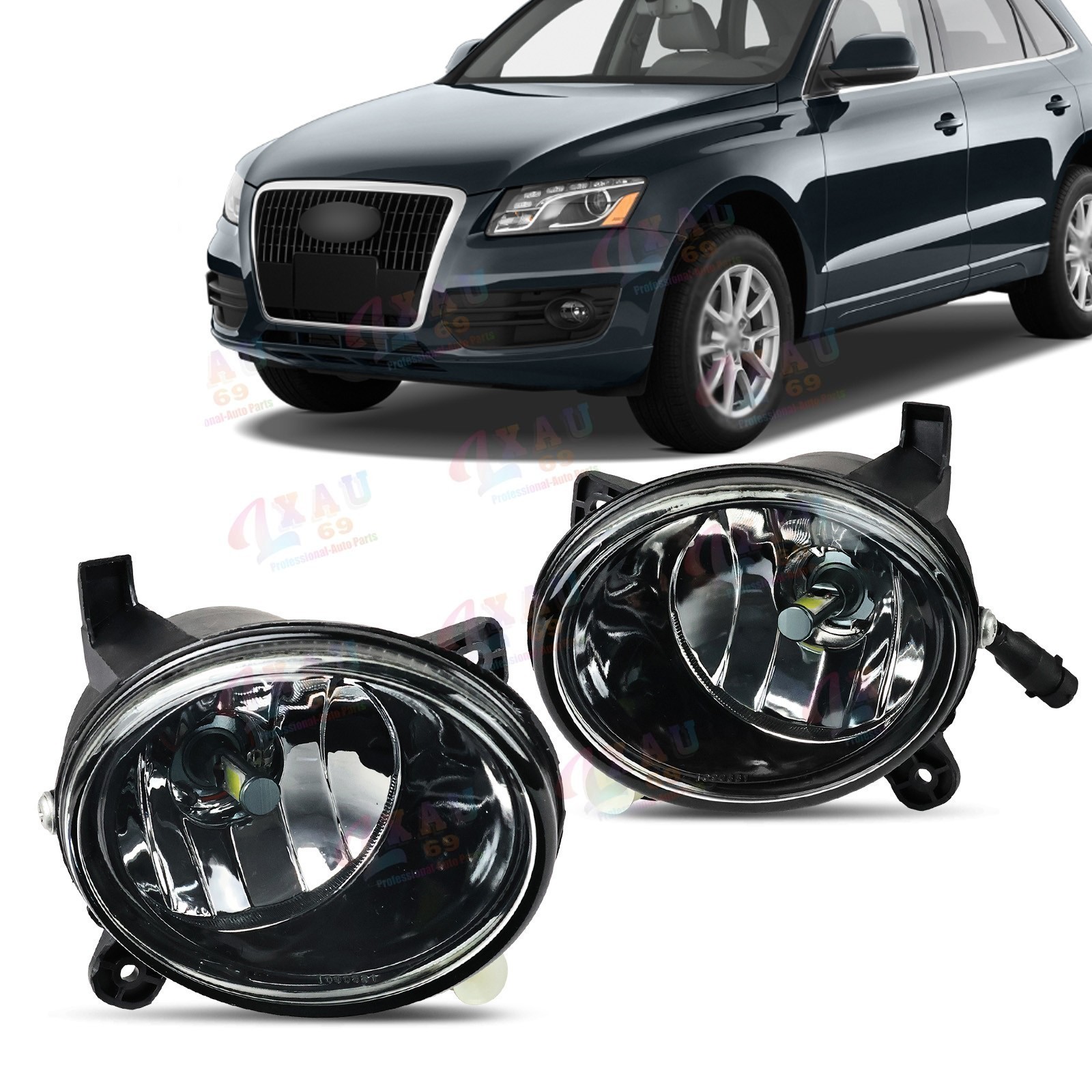2x Halogen Fog Light Lamp For Audi Q5 2009-2017